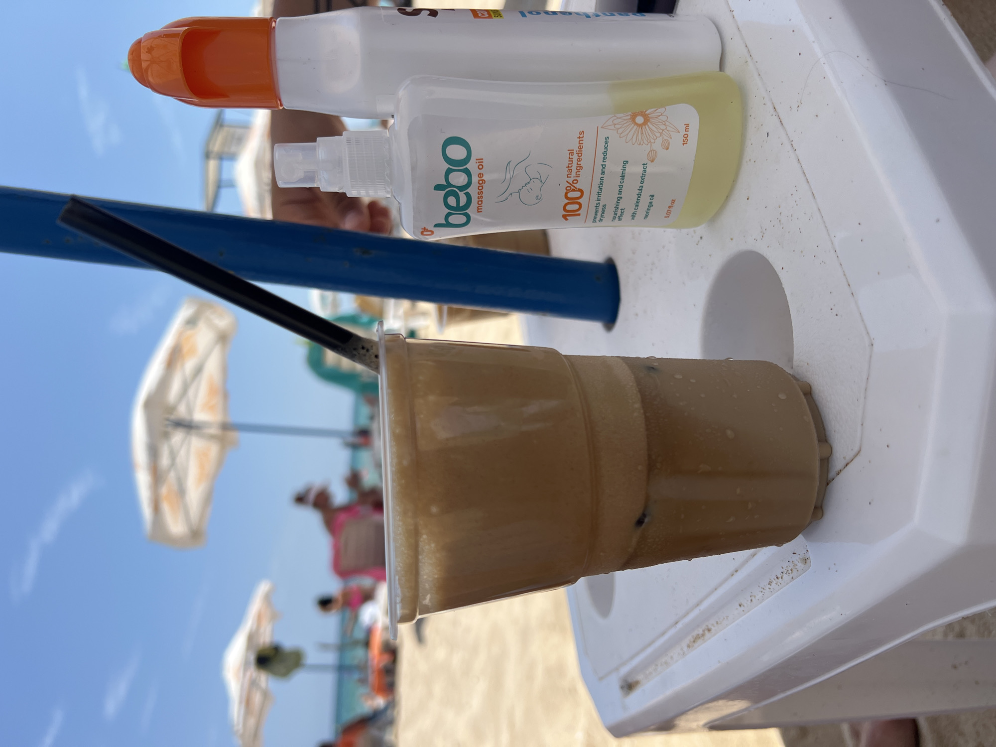 Lazy summer morning on the beach in Primorsko, Bulgaria