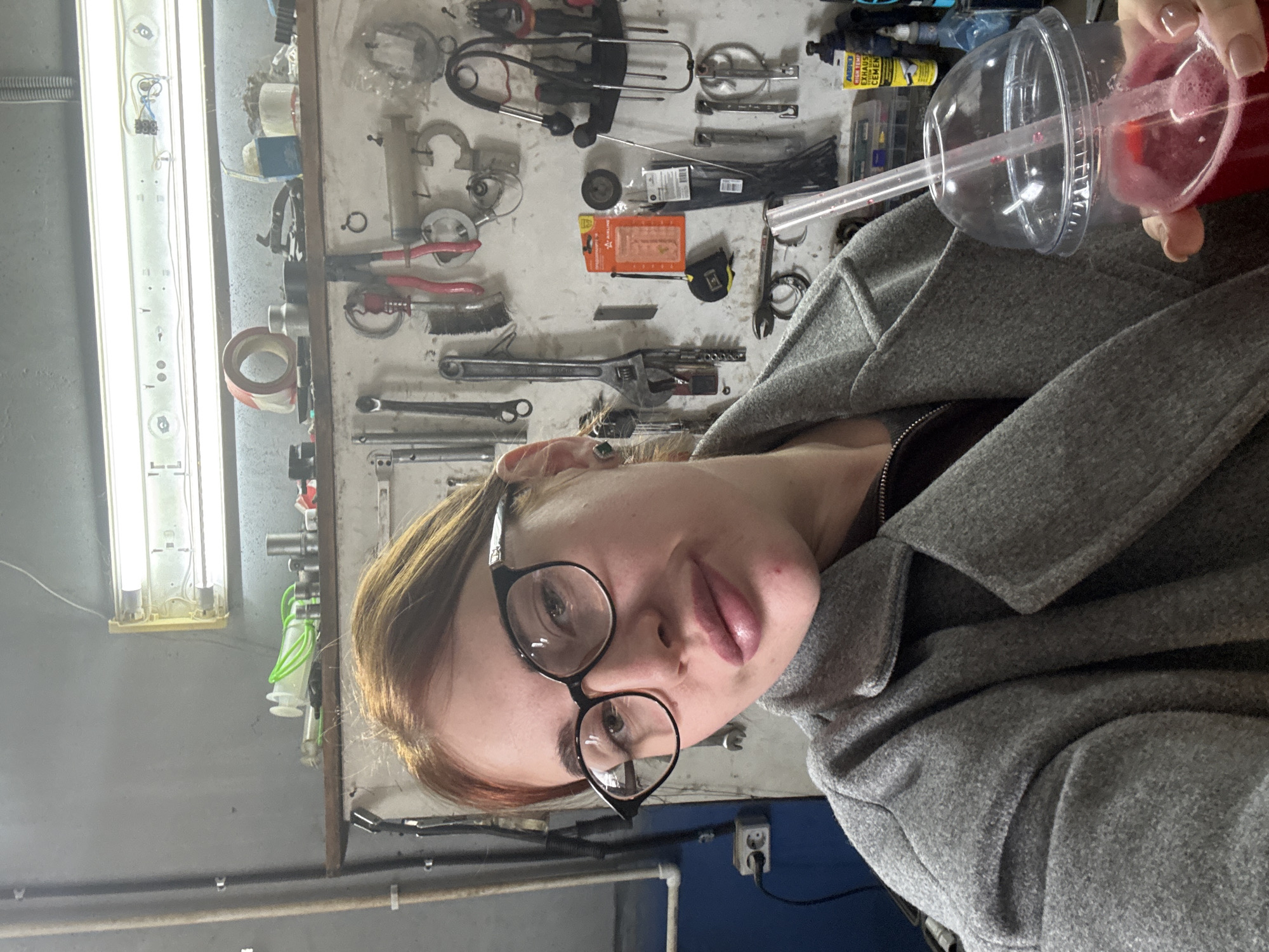 Woman documented in workshop setting in Elovo, Russia
