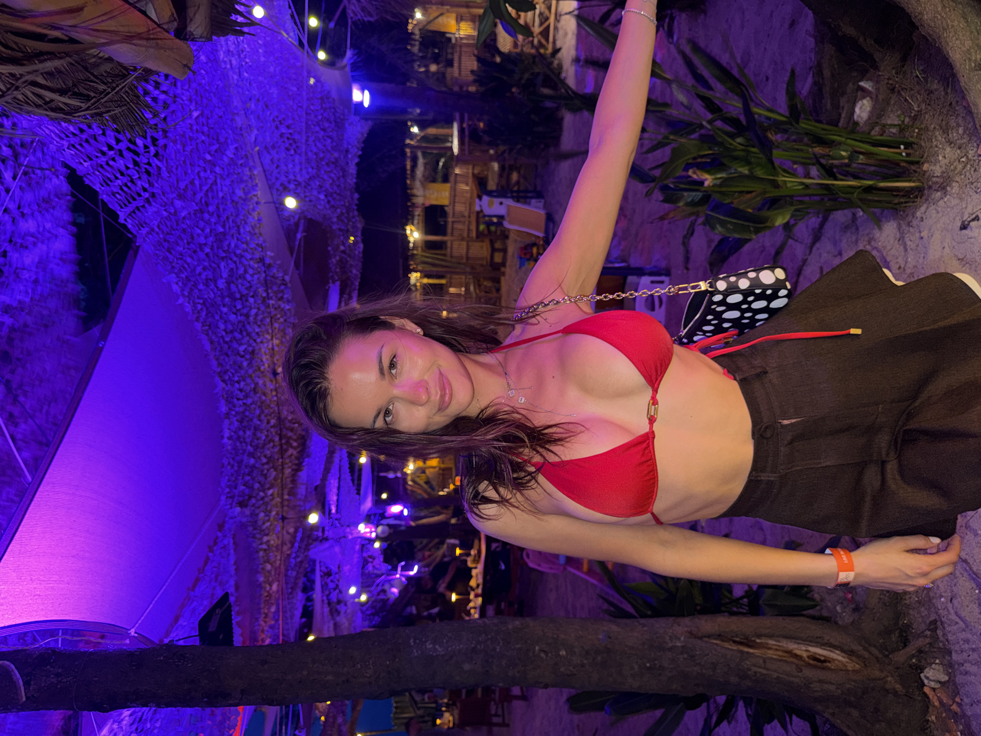 Woman poses for photo at Choeng Thale restaurant