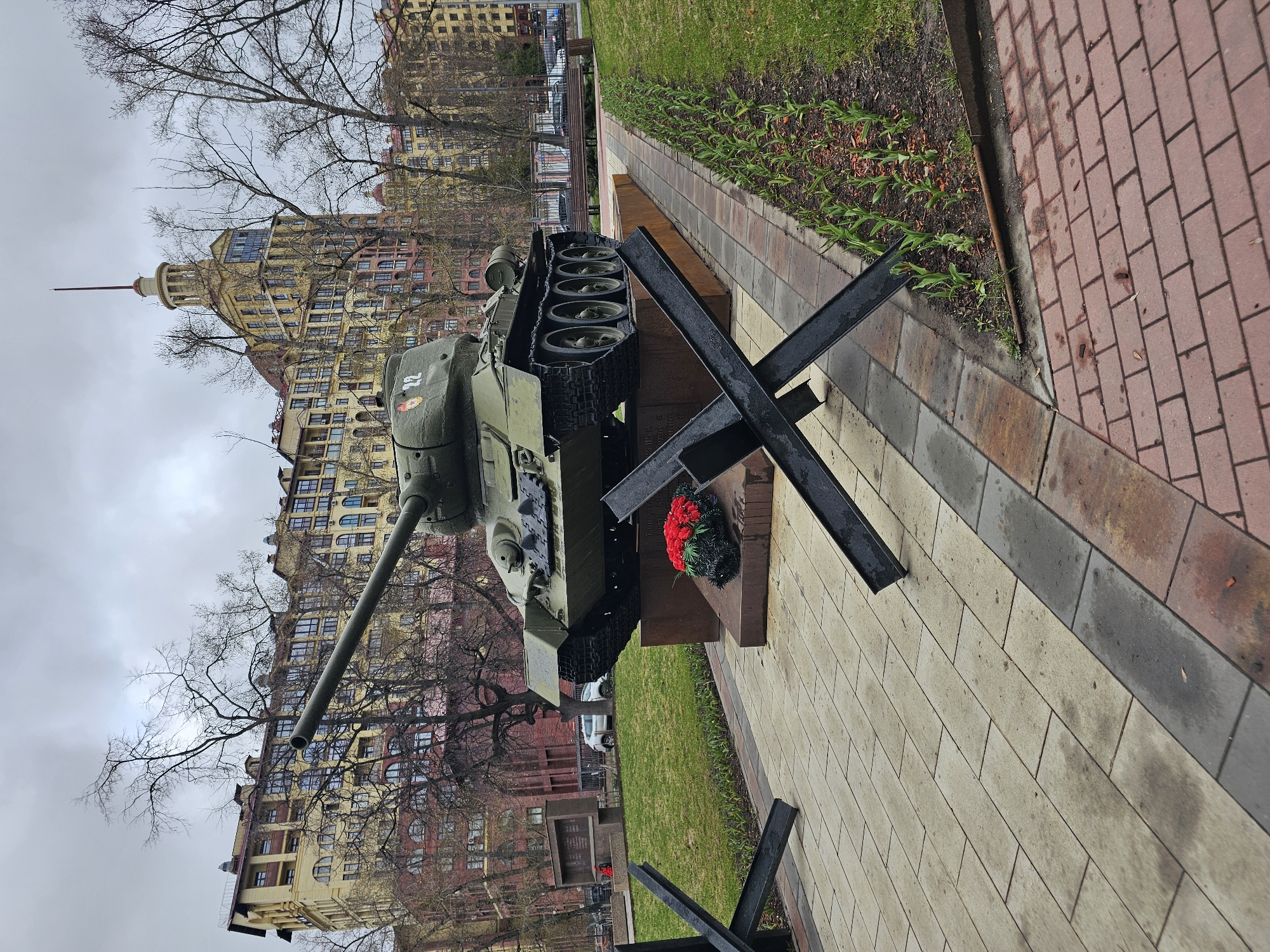 T-34 Tank Memorial Observed in Urban Setting