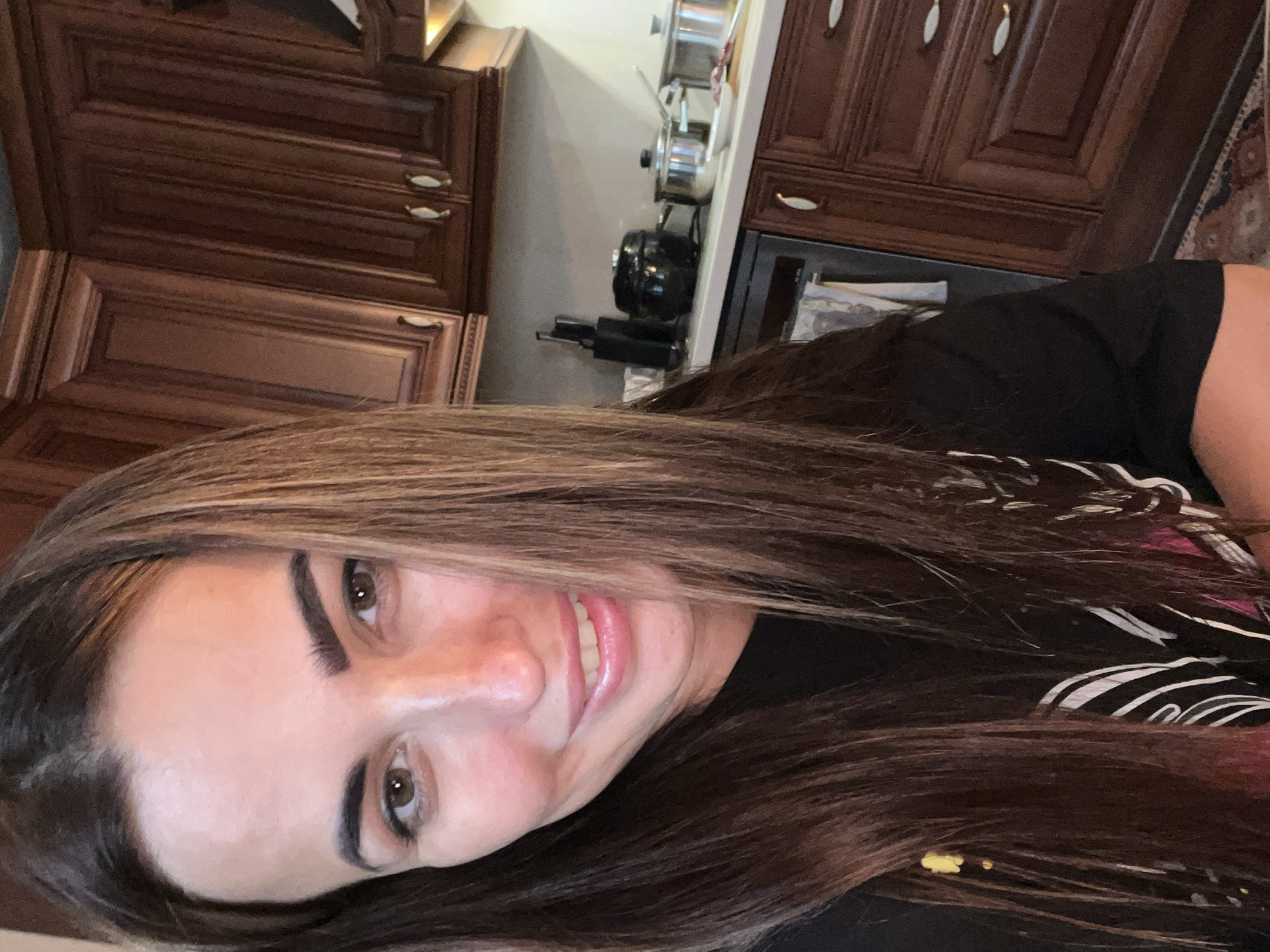 Quiet morning at home — selfies, fruit, coffee, and play