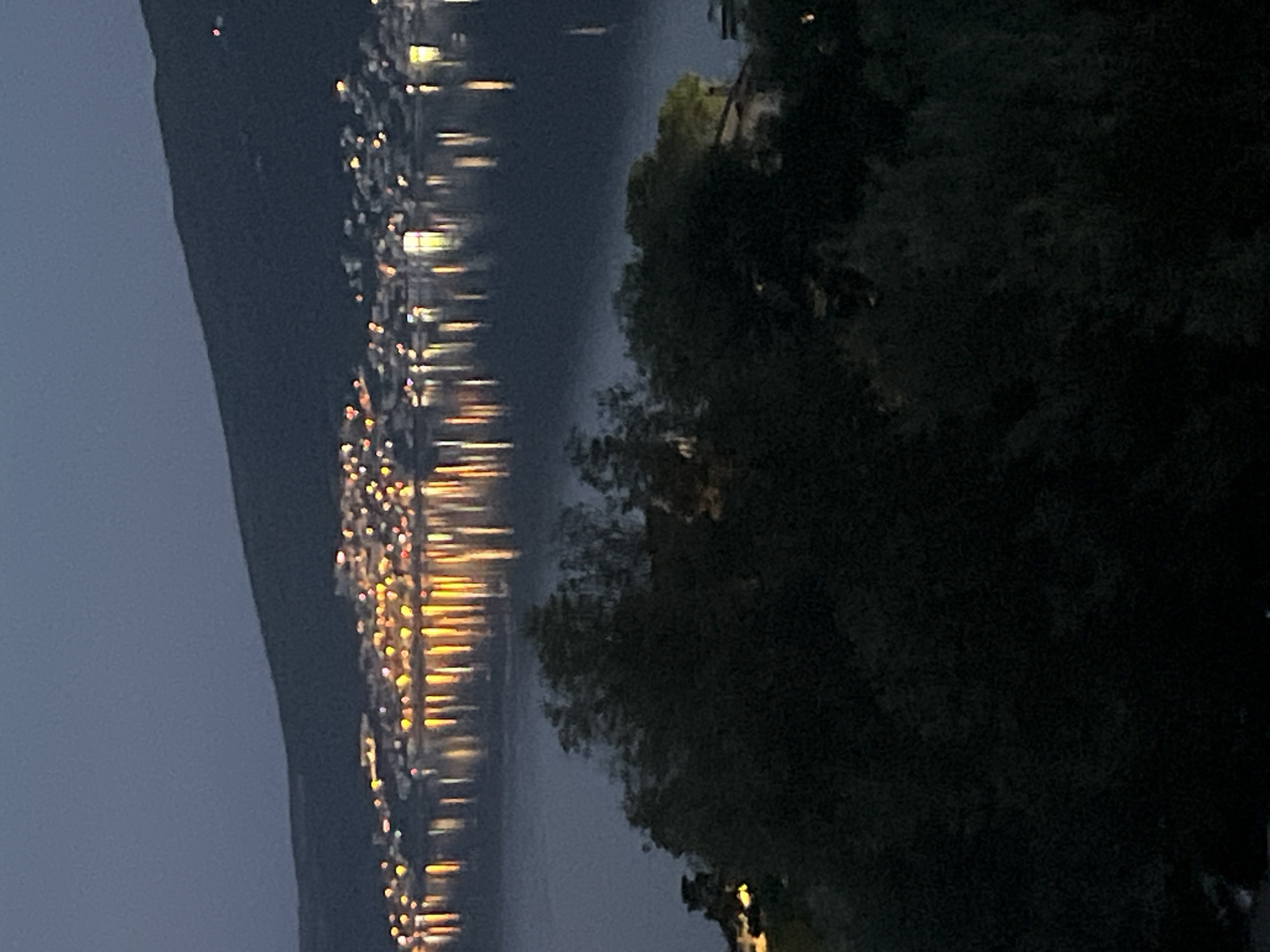 Twilight to night over the Bay of Kotor, Baošići