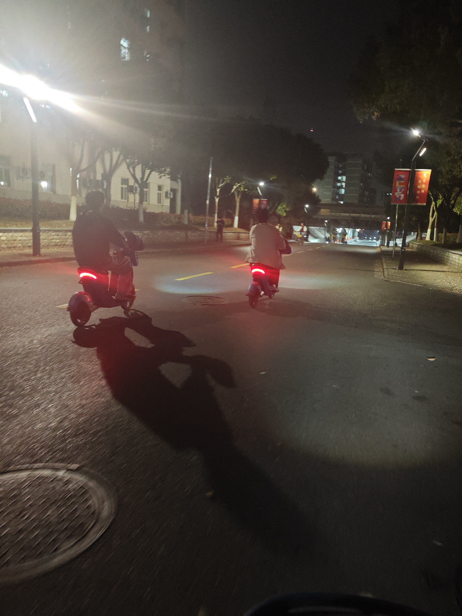 Nighttime urban scenes documented in Jiangning District, China
