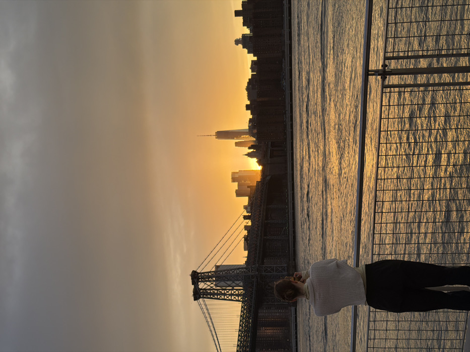 Sunset over East River documented from Brooklyn waterfront locations