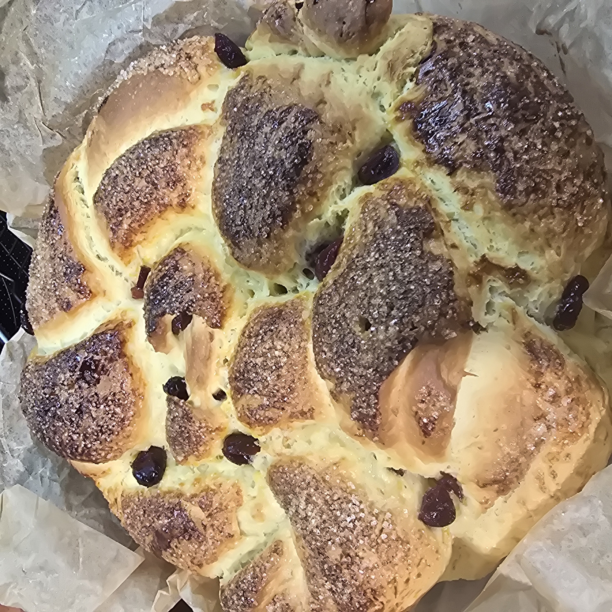 Traditional Bulgarian Easter bread prepared in Plovdiv