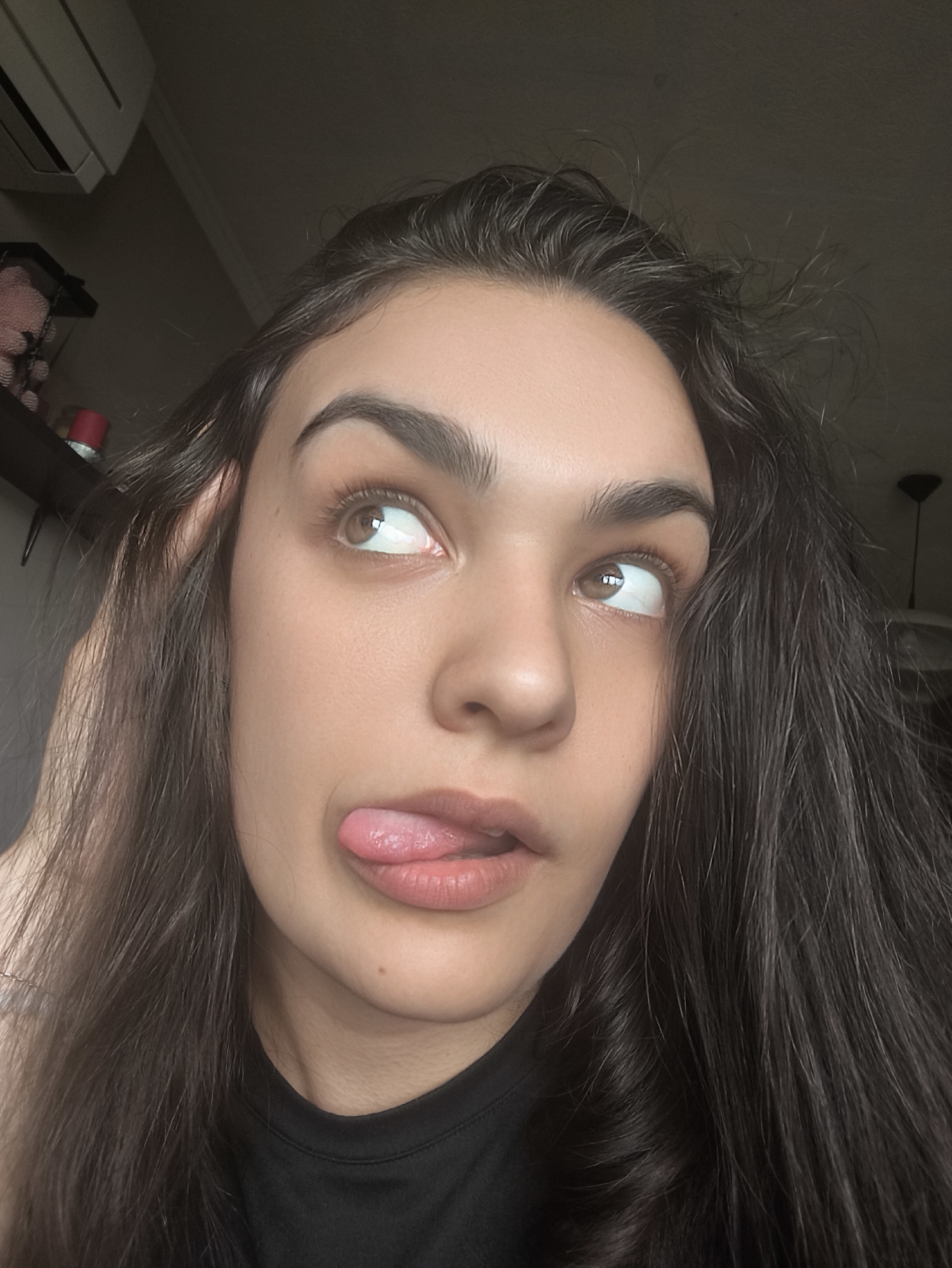 Playful selfie session in a Sofia apartment