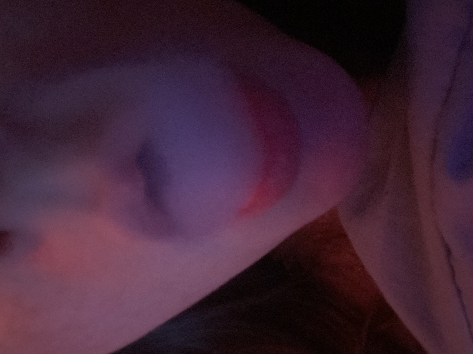 Late-night hangout in Podolsk, colored lights and close-up shots