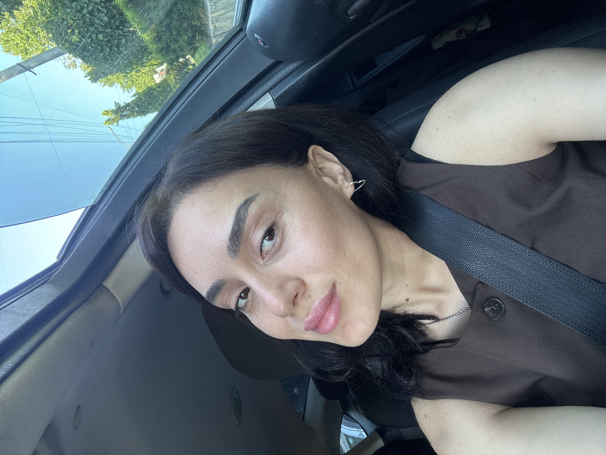 Driving through Tbilisi traffic on a sunny afternoon