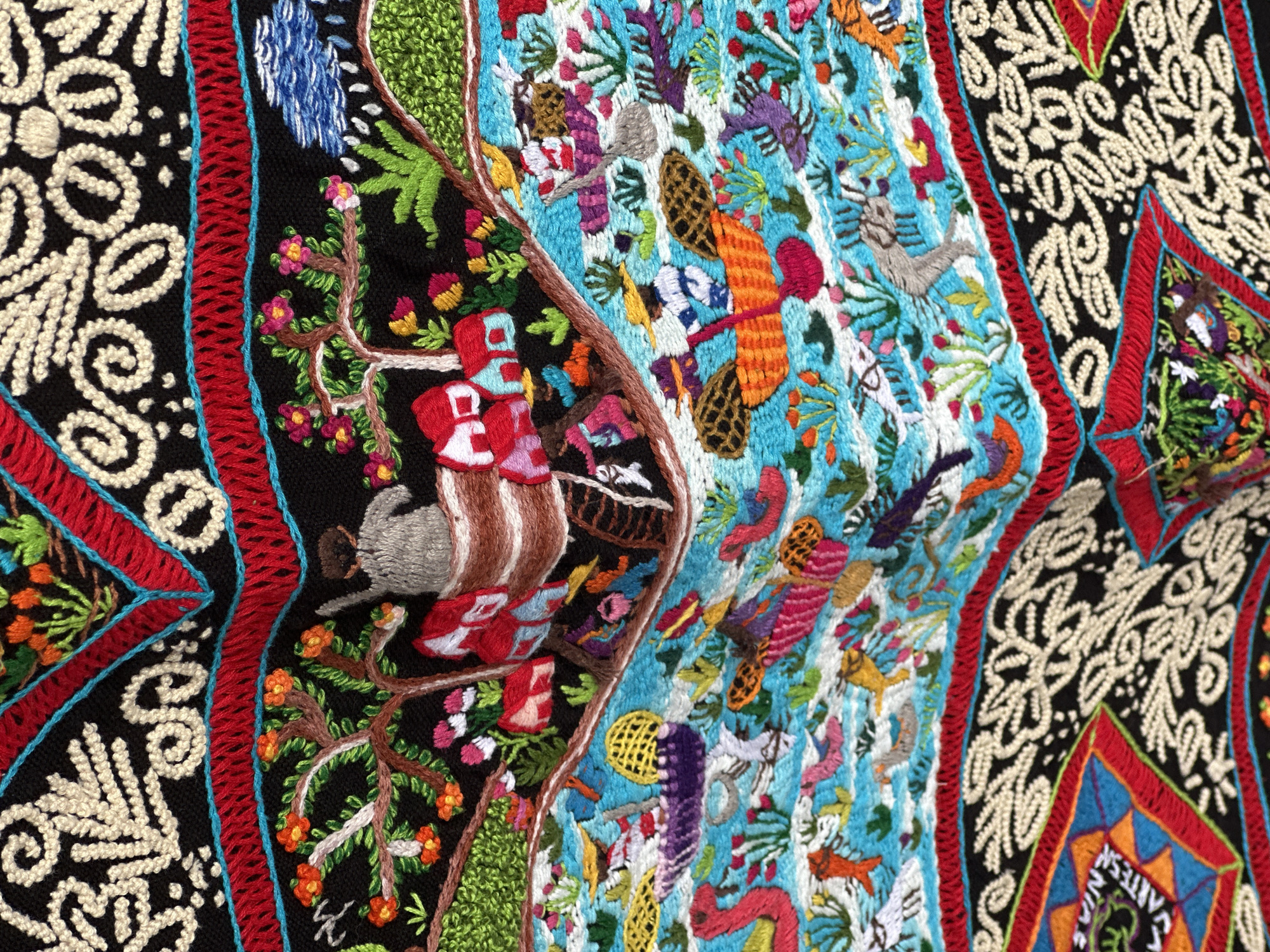 Traditional Mexican textiles and crafts documented at Mexico City market