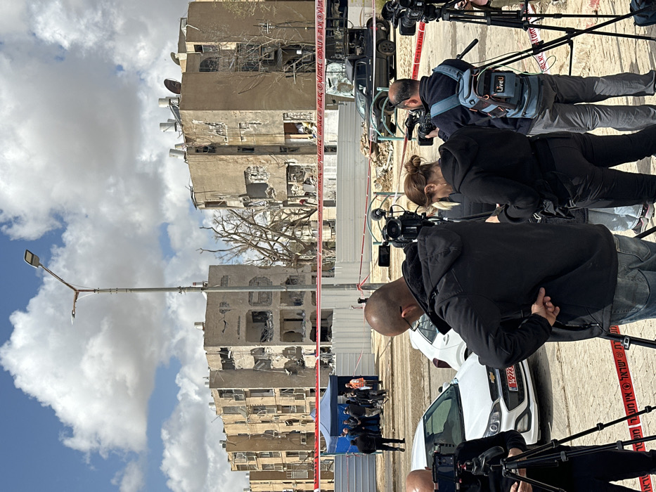 Severe building collapse damages multiple structures in Arad, Israel
