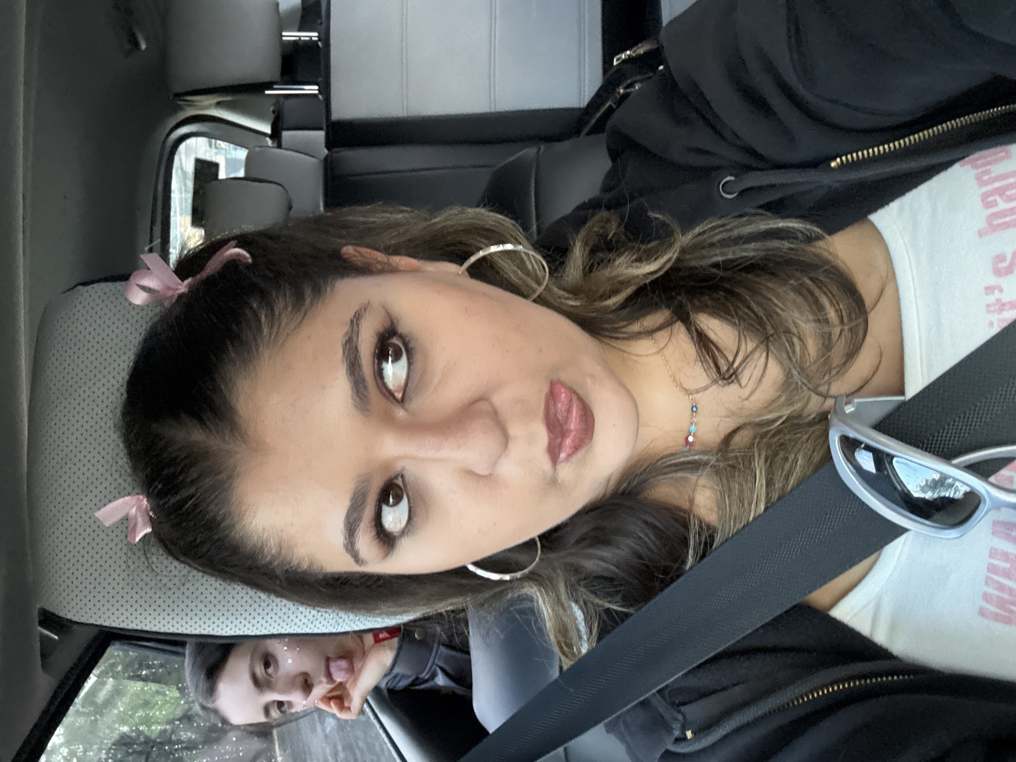Woman photographed in car from multiple angles in Mexico City