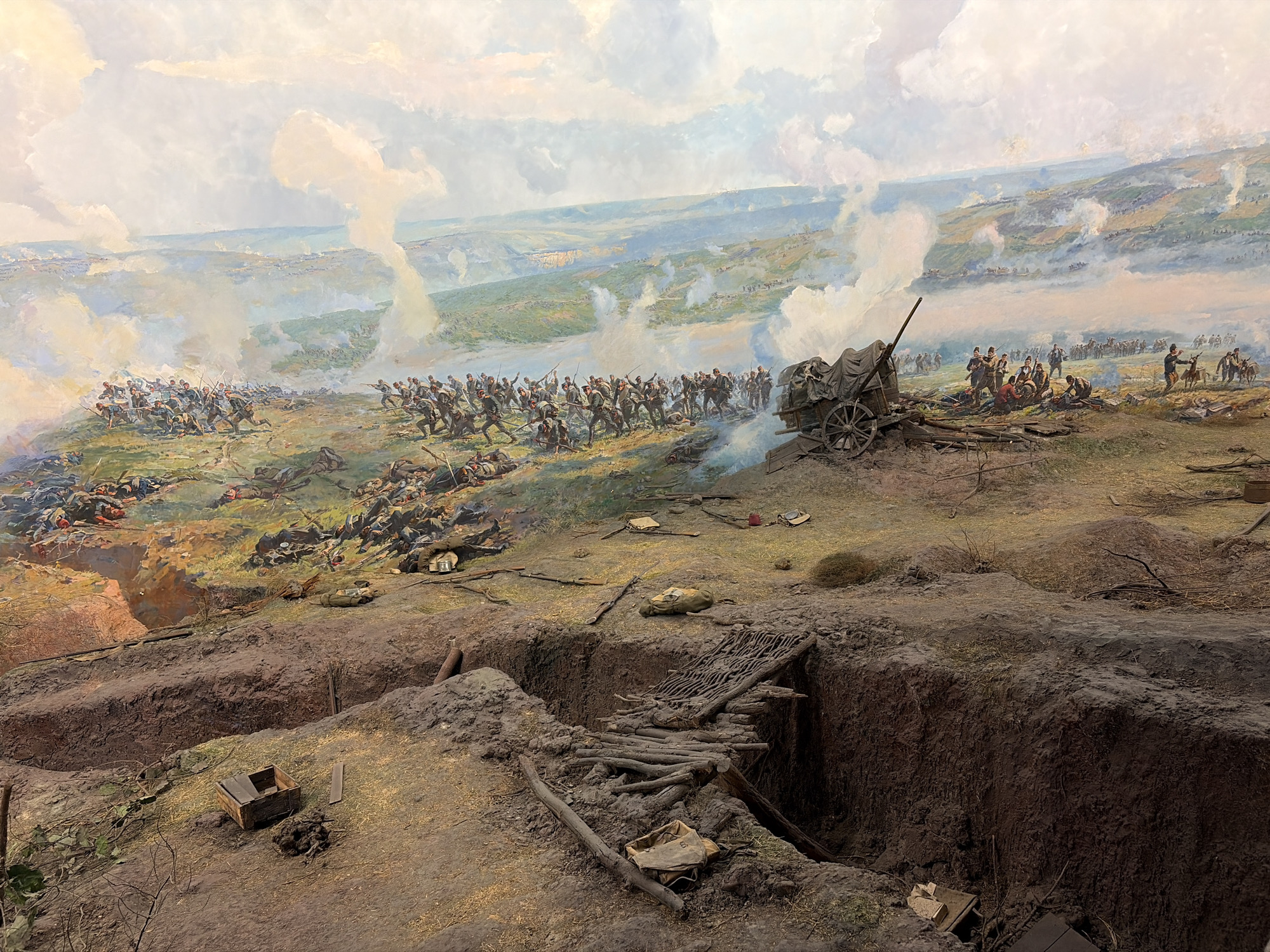 Visitor documents Pleven Panorama war memorial and historical displays