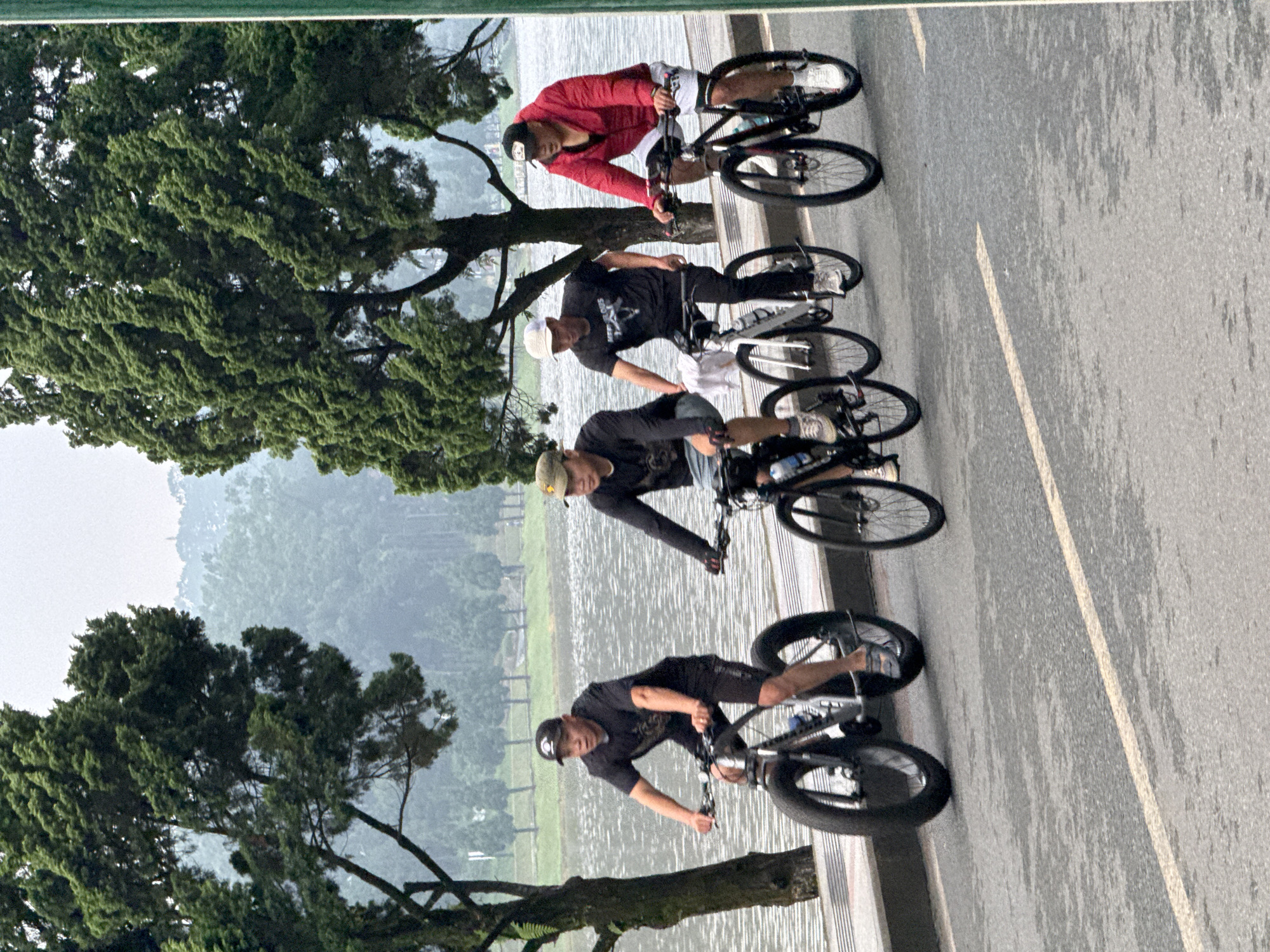 Evening cycling and pedestrian activity around Xuan Huong Lake, Da Lat