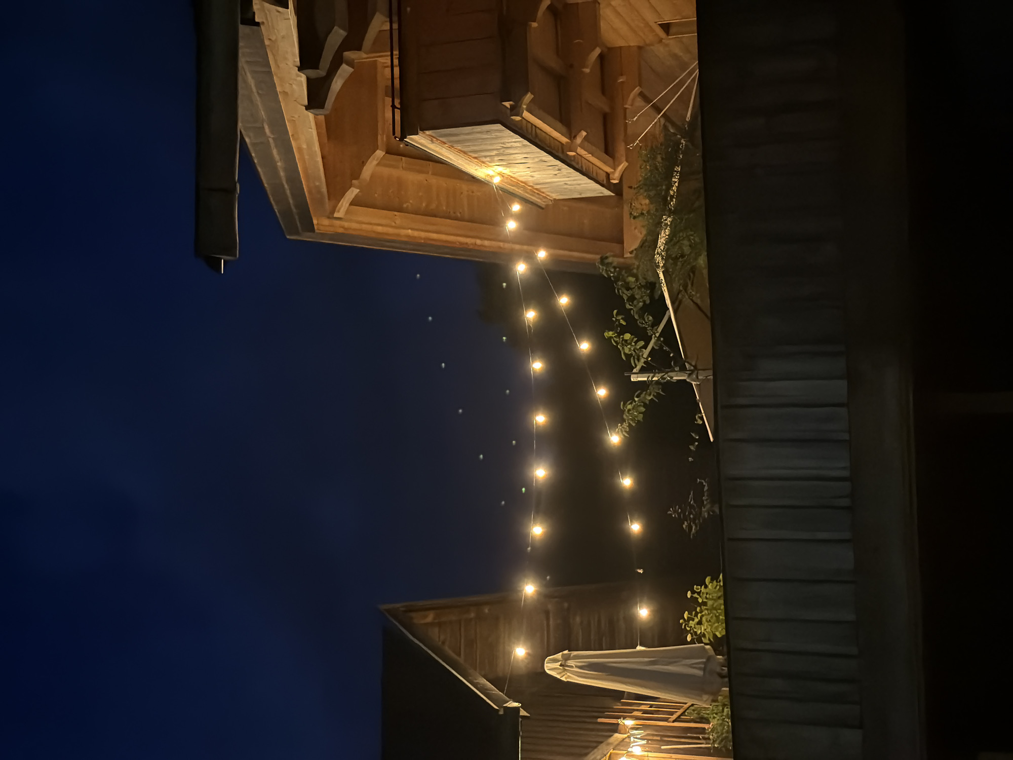 Garmisch-Partenkirchen at night, streets and sky
