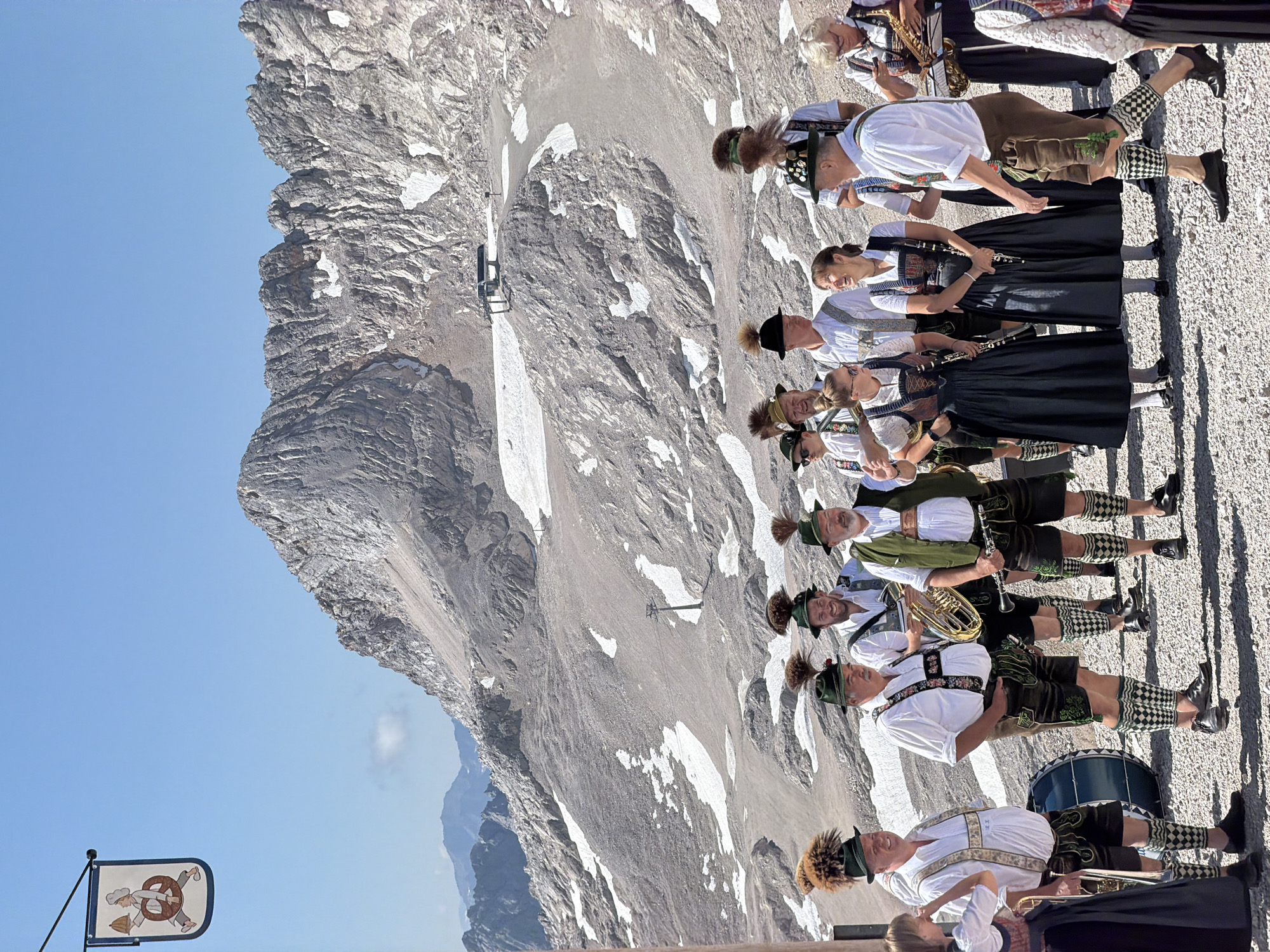 Traditional Bavarian gathering in the Austrian mountain village of Leutasch