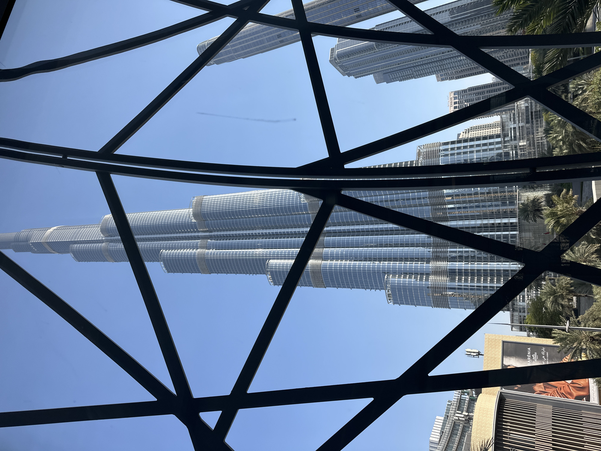 Dubai skyline captured from multiple angles near Burj Khalifa