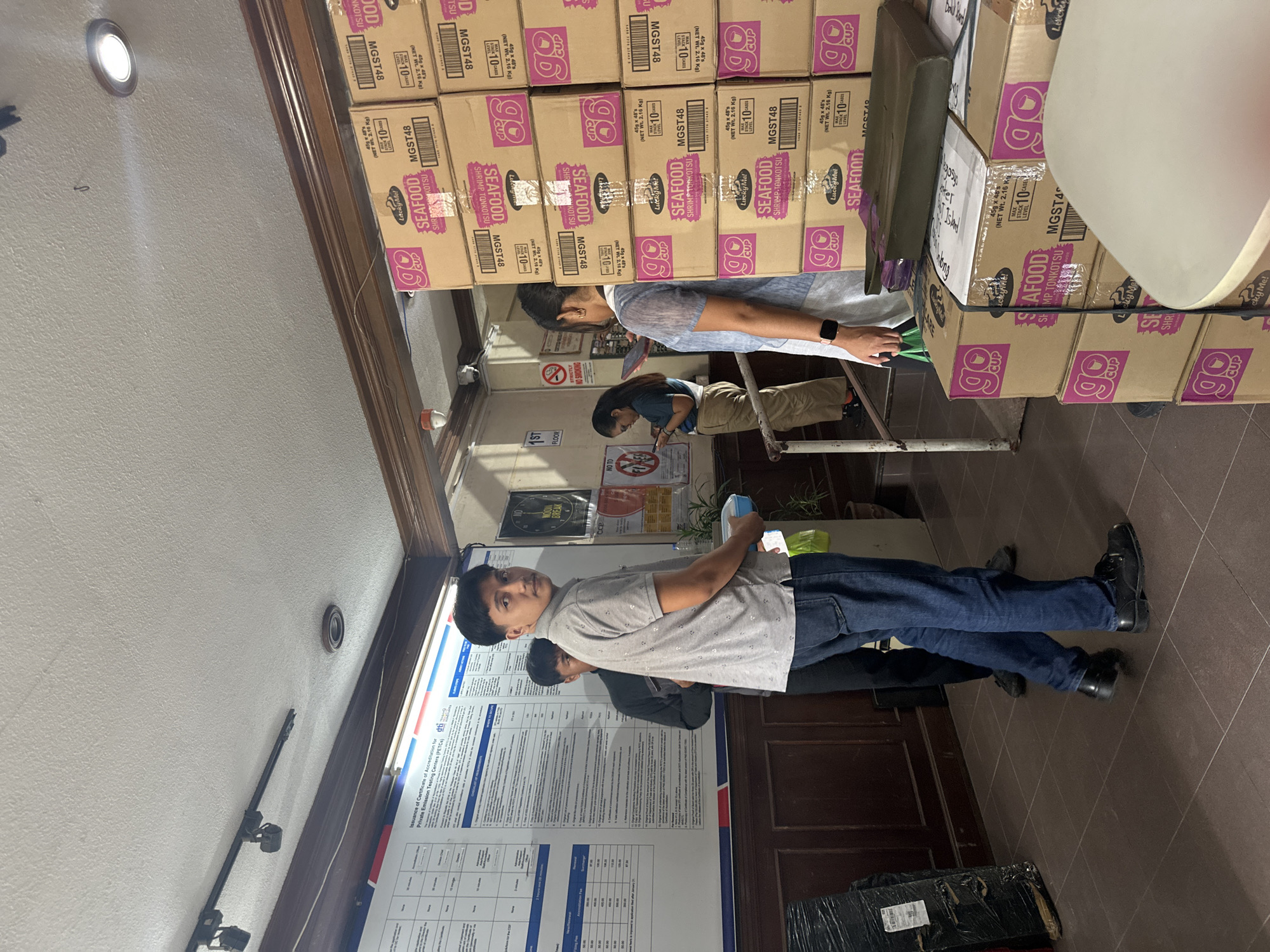 Inside a Davao City government service office, early morning