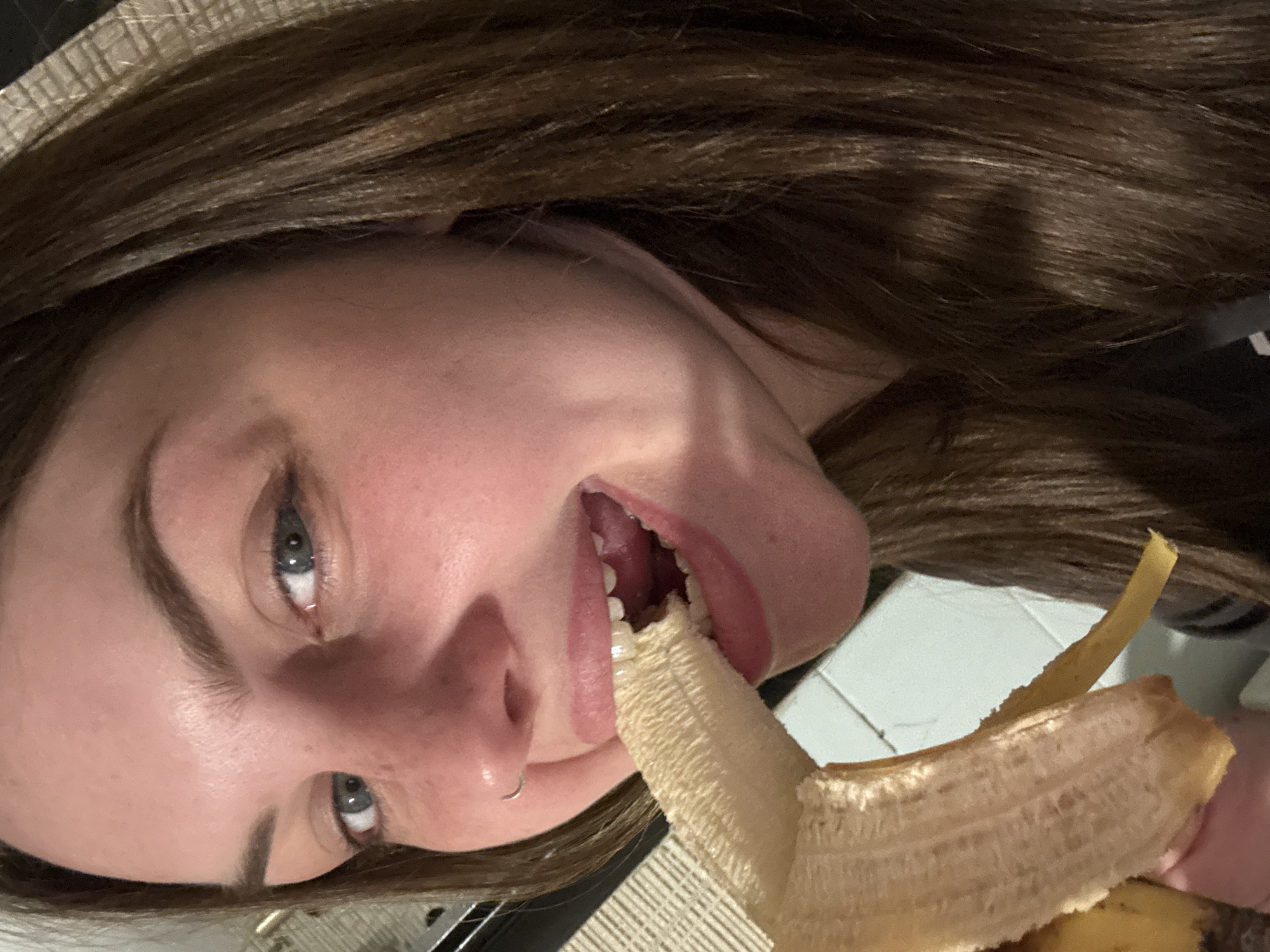 Woman photographed in casual indoor portraits in Chornomorskoe