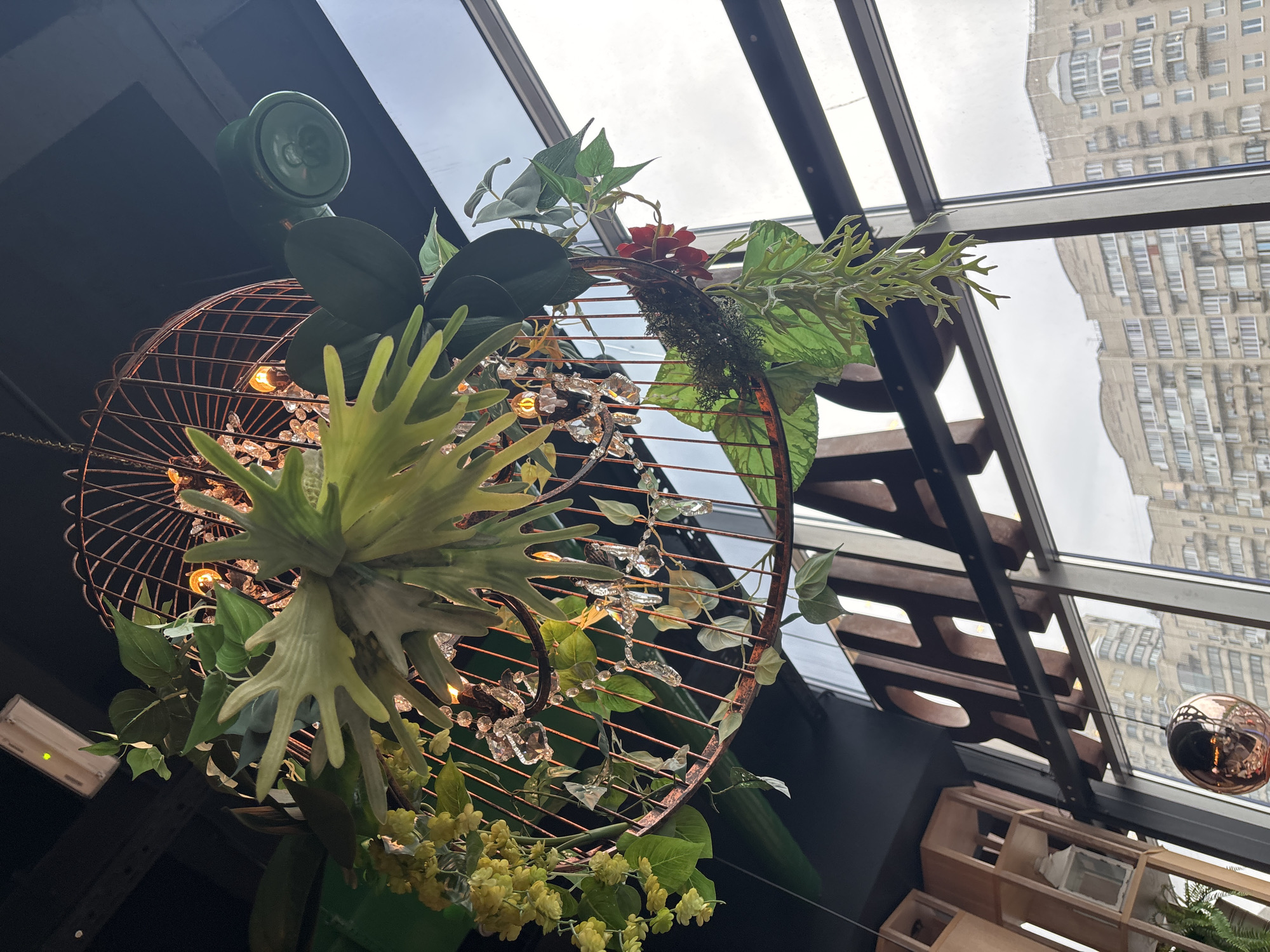 Visitor documents ornate Saint Petersburg restaurant interior during evening visit