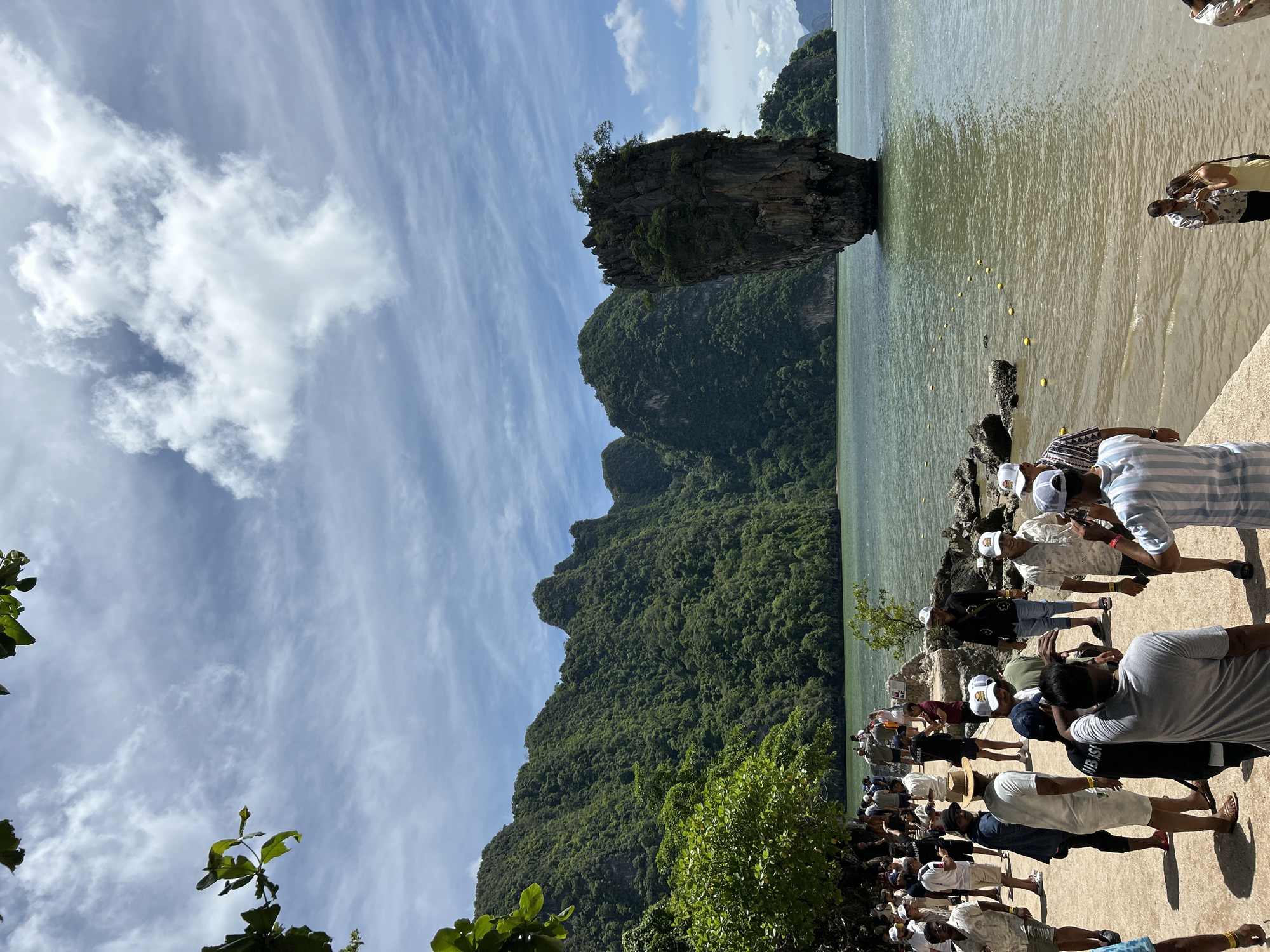 Busy morning at Ko Tapu, James Bond Island, Phang Nga Bay