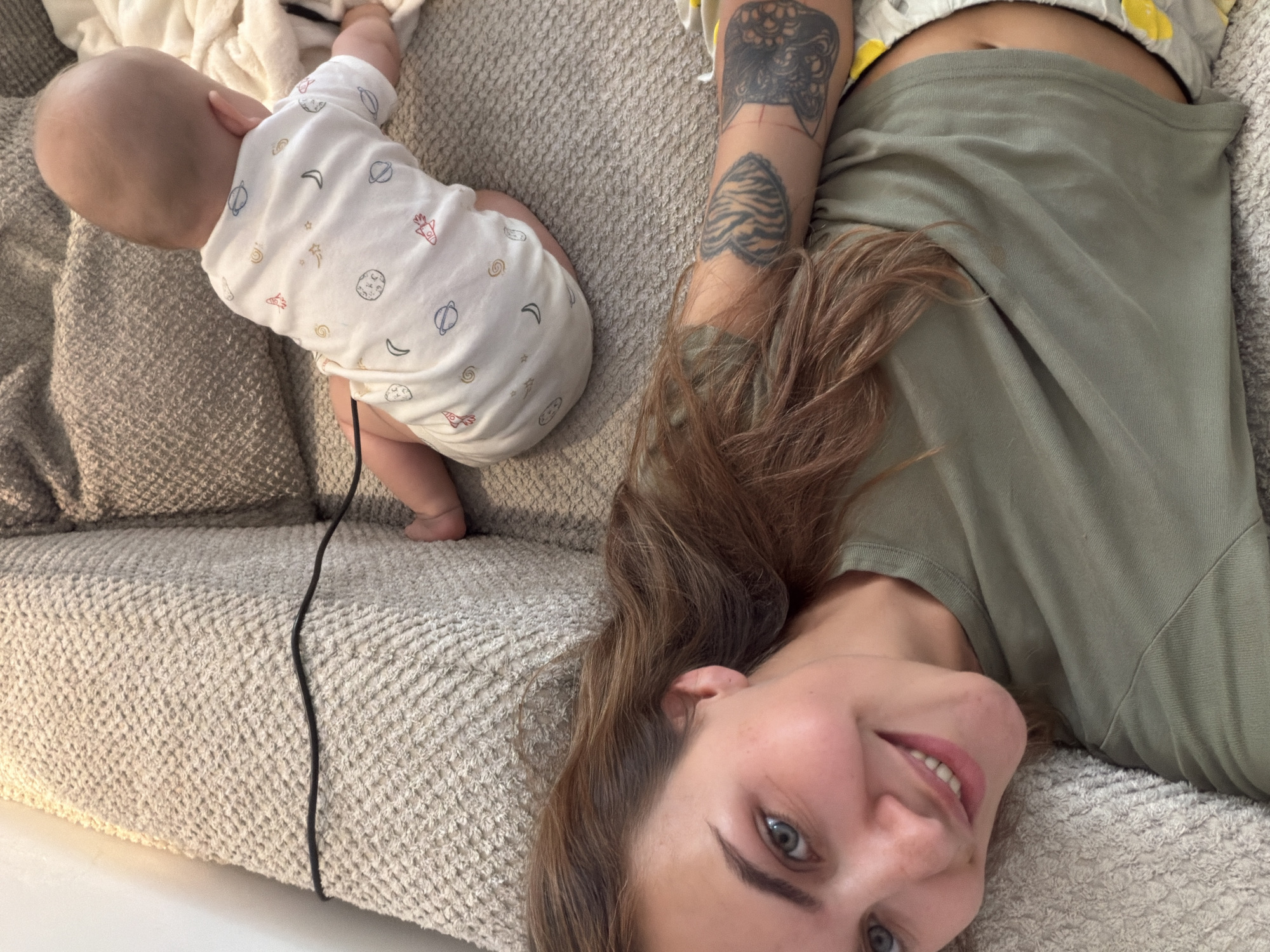 Lazy afternoon at home with a baby in Holon