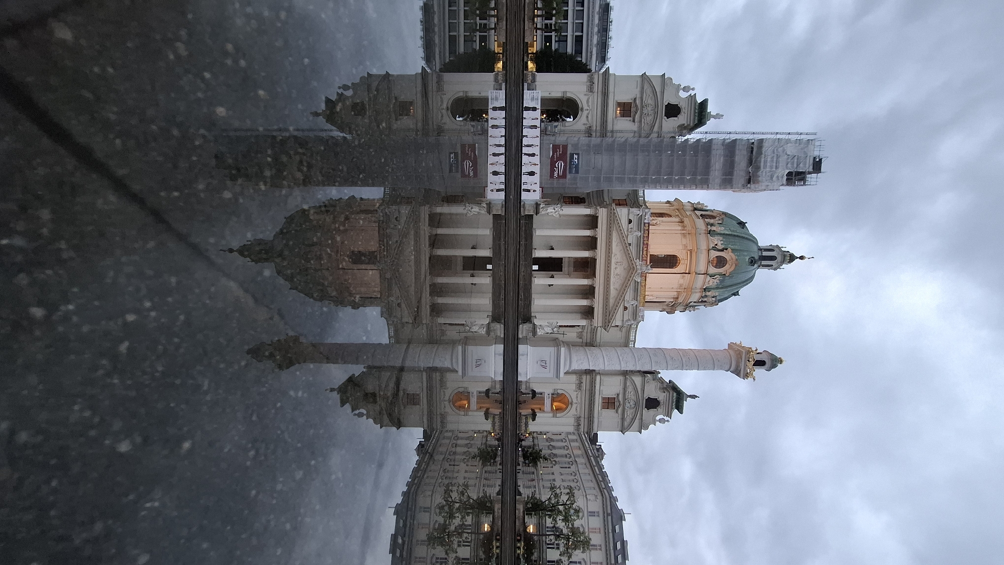 Vienna witness captures cathedral reflection and indoor abstract art