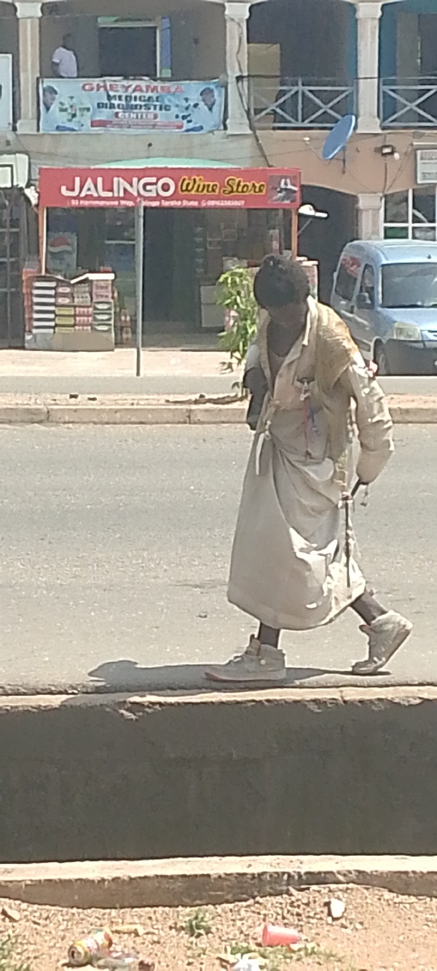 Afternoon street and shop life in Jalingo, Nigeria