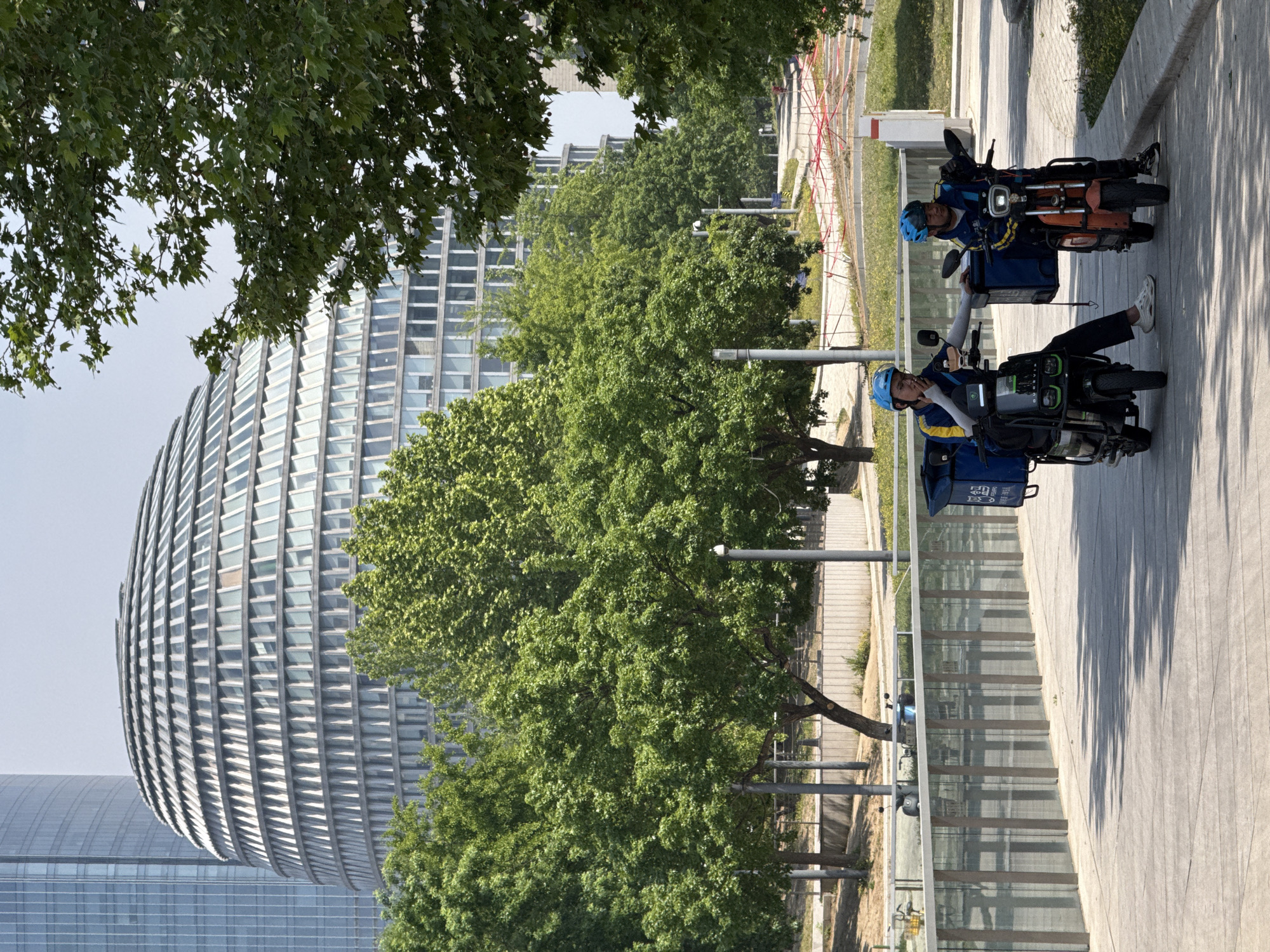 Early morning street life and recreation in Beijing's Chaoyang District
