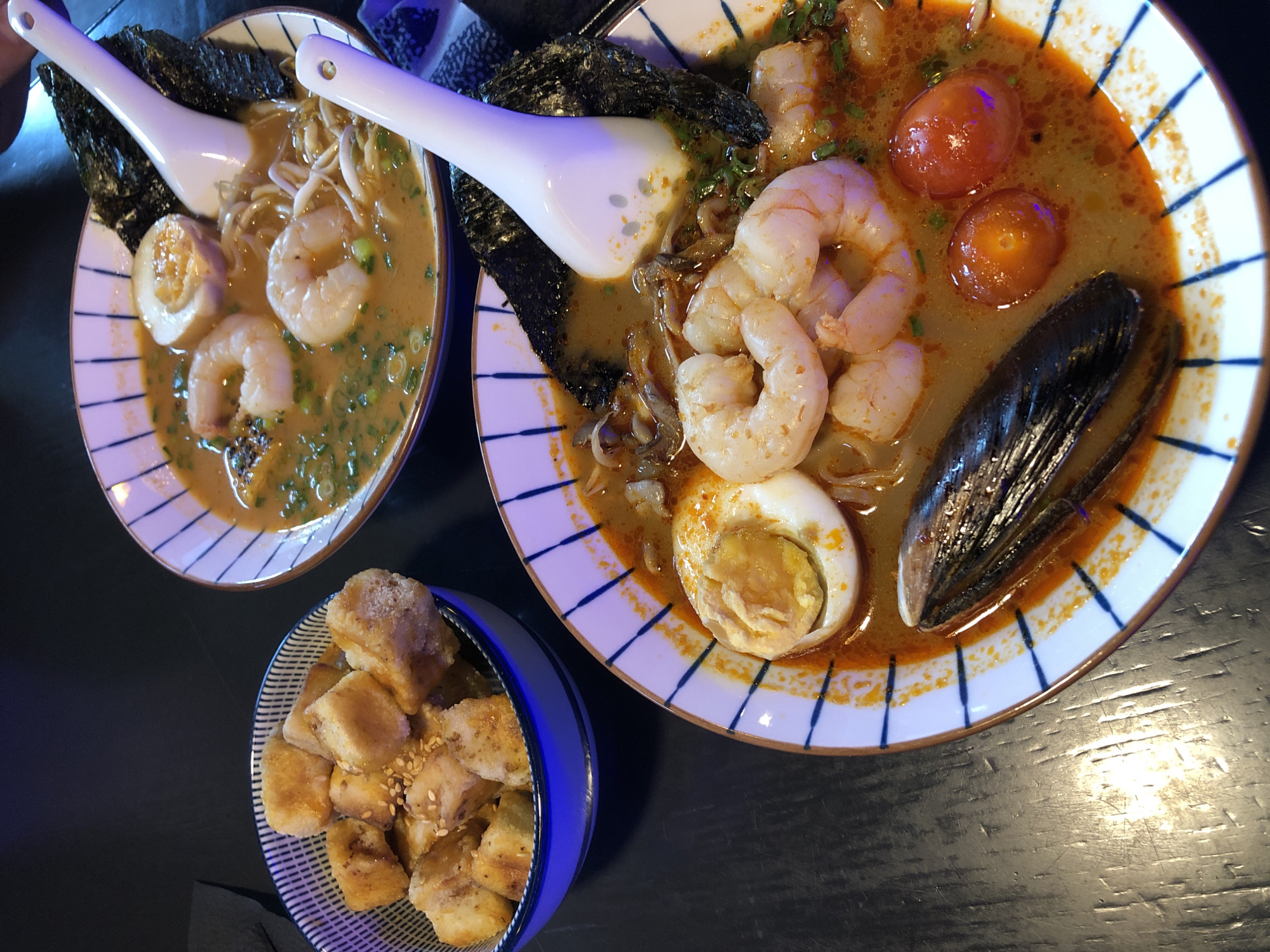 Ramen lunch in Izhevsk with all the toppings