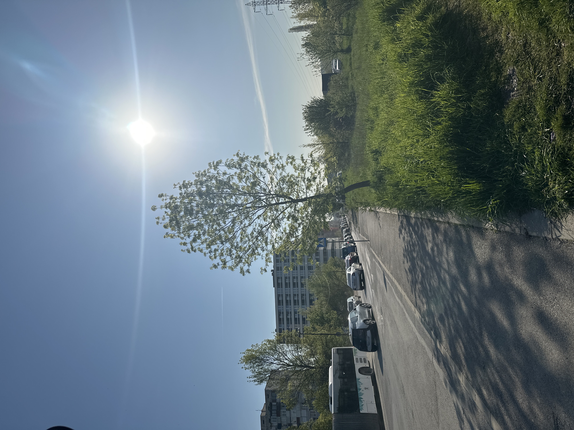 Bright sunny morning documented on Sofia street