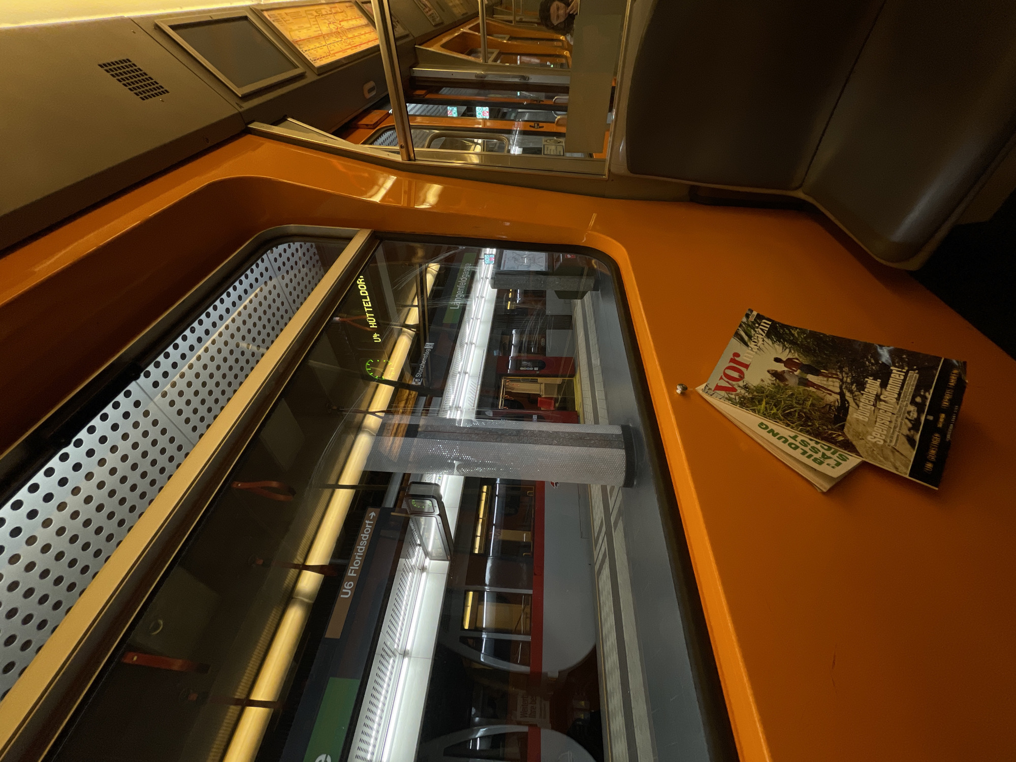 Evening subway operations documented across Vienna transit system