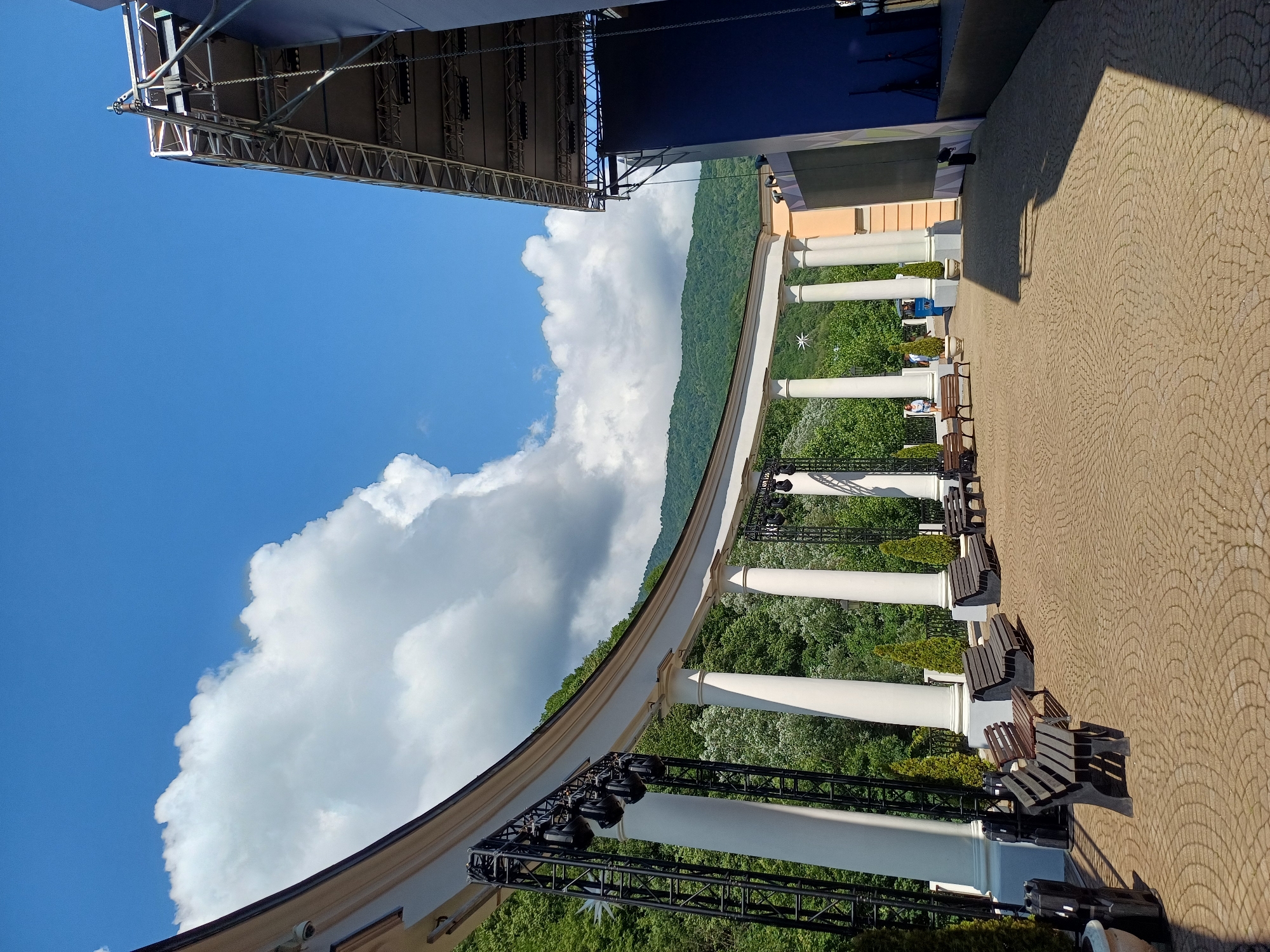 Estosadok resort village on a sunny summer afternoon