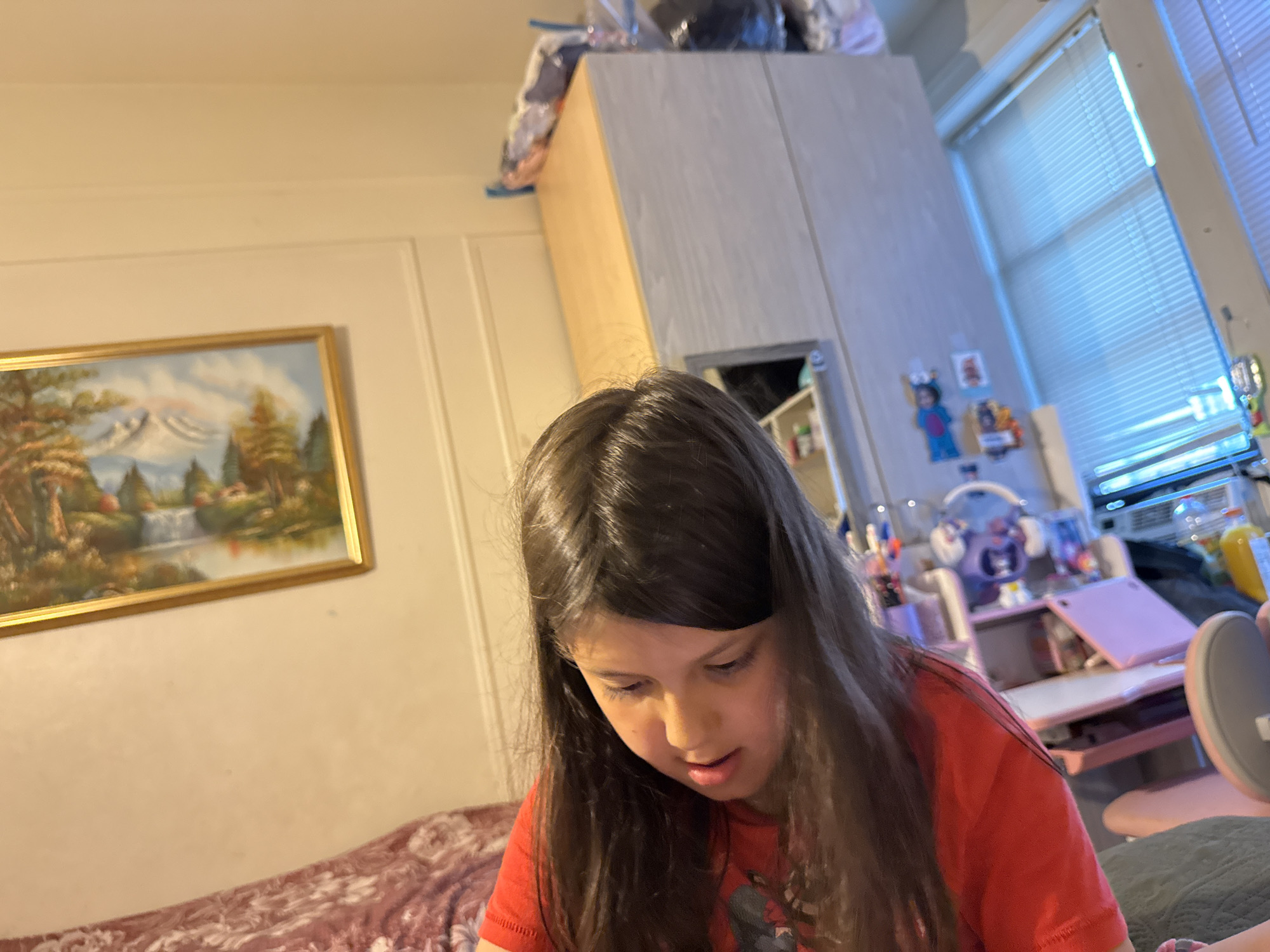 Goofing around at home in New York one evening