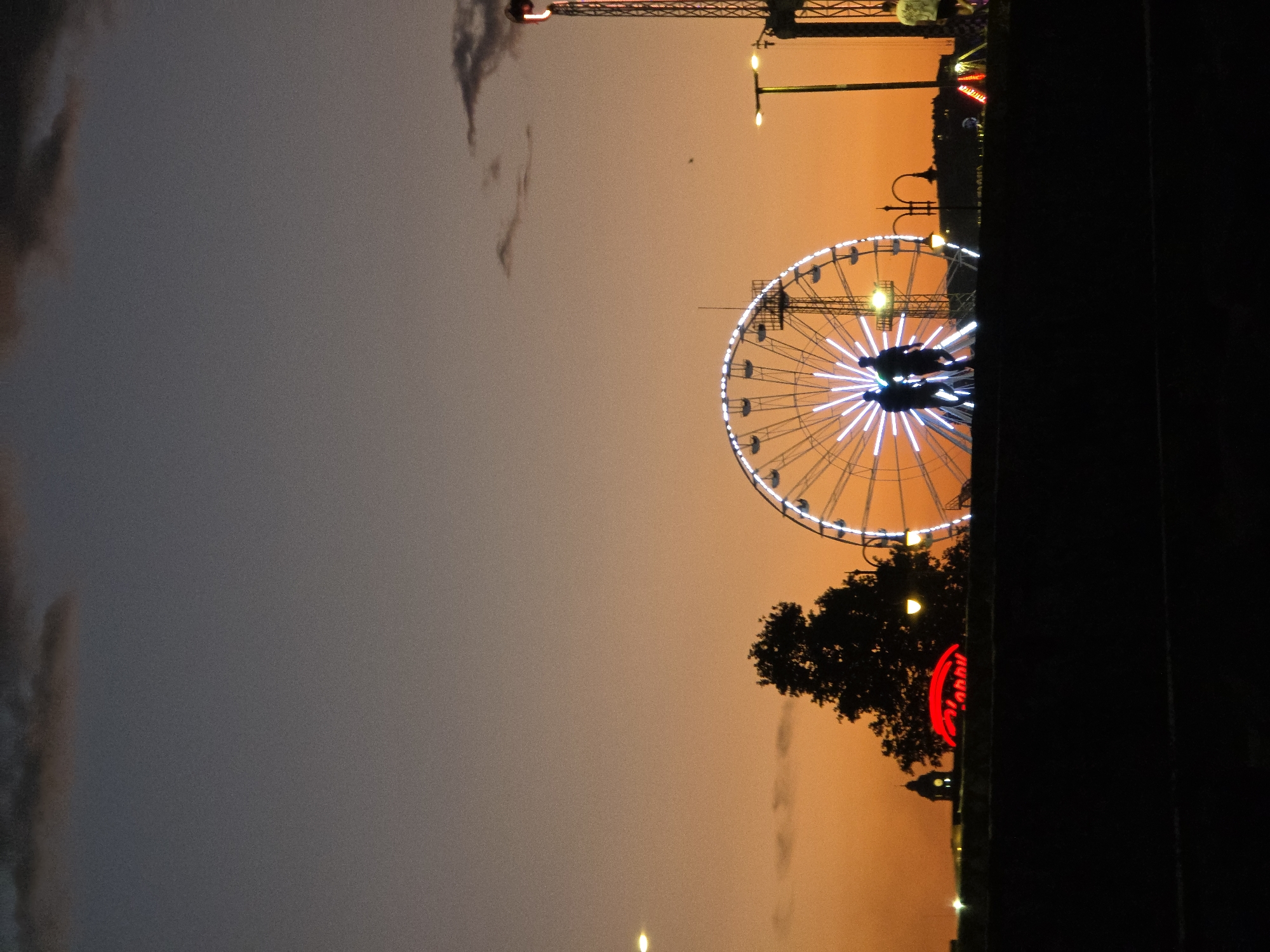 Dusk at Varna's Black Sea coast, Sea Garden in the background