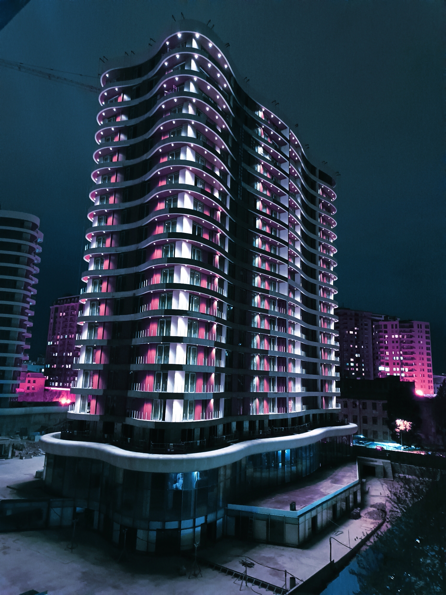 Baku witnesses capture illuminated architecture, indoor toy collection