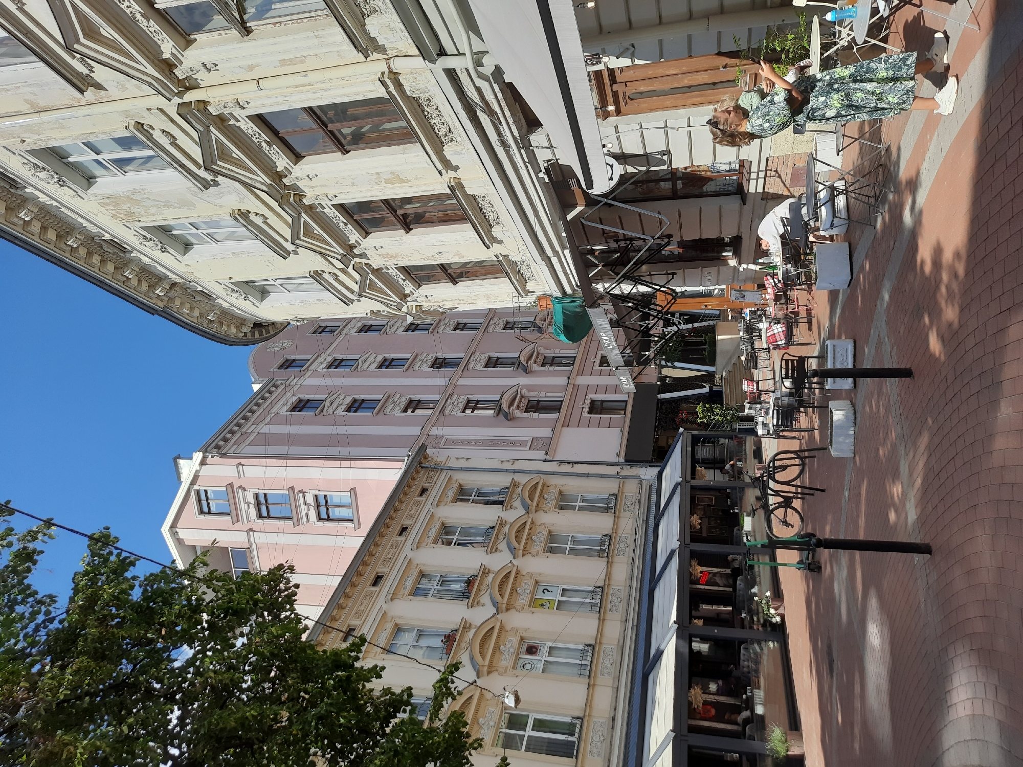 Lviv's old city streets and architecture on a summer afternoon