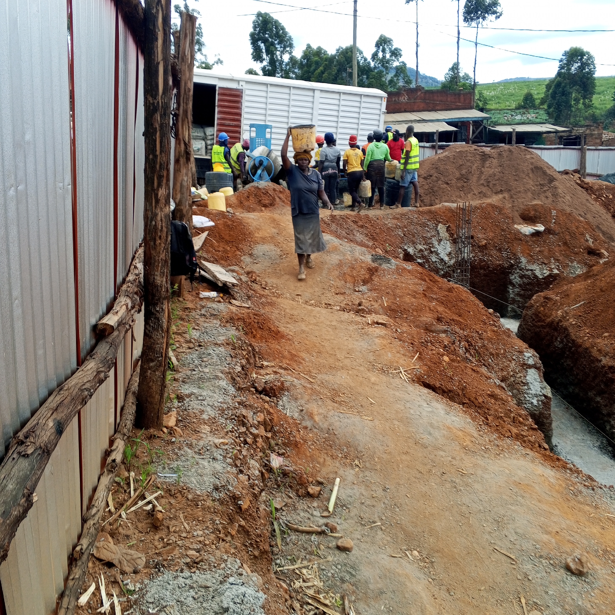 Construction site activity documented in Borabu Chitago ward, Kenya