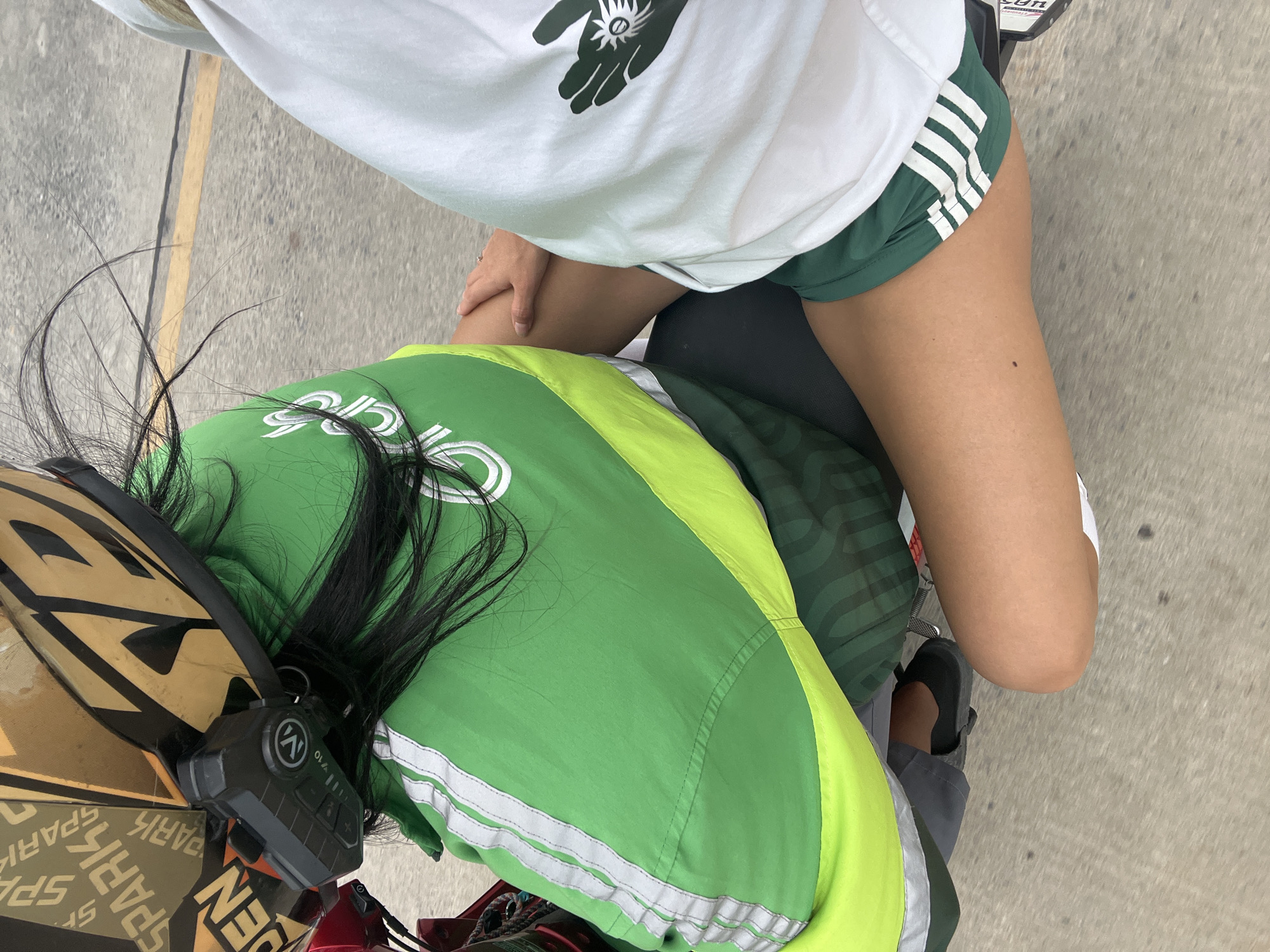 Delivery driver and home cooking documented same location