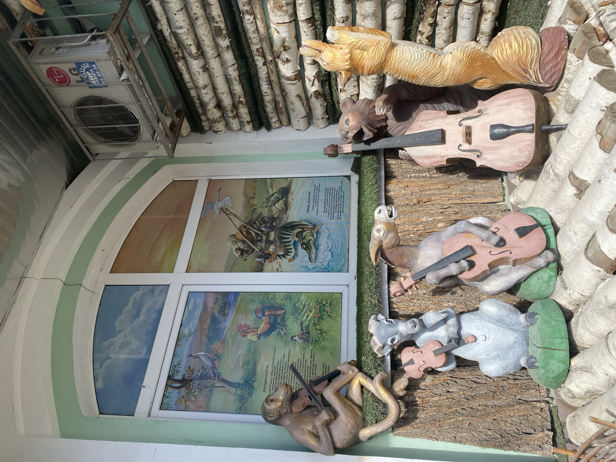 Public art and sculptures documented during morning walk in Yoshkar-Ola