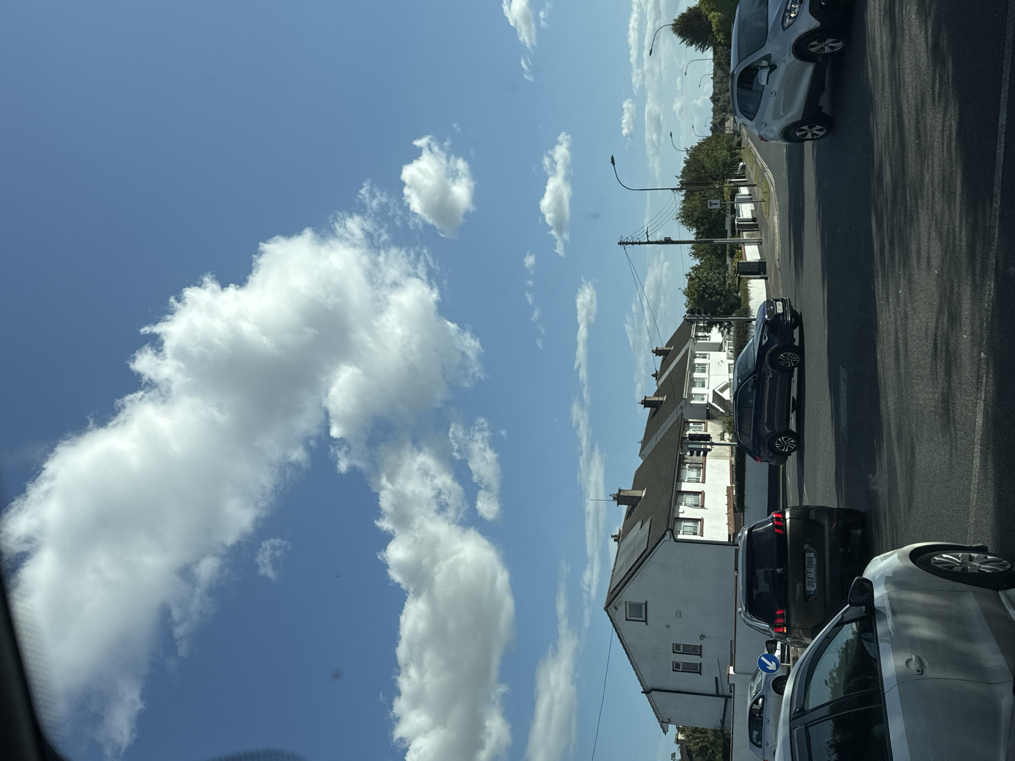 Sunny afternoon around a Waterford parking lot and intersection
