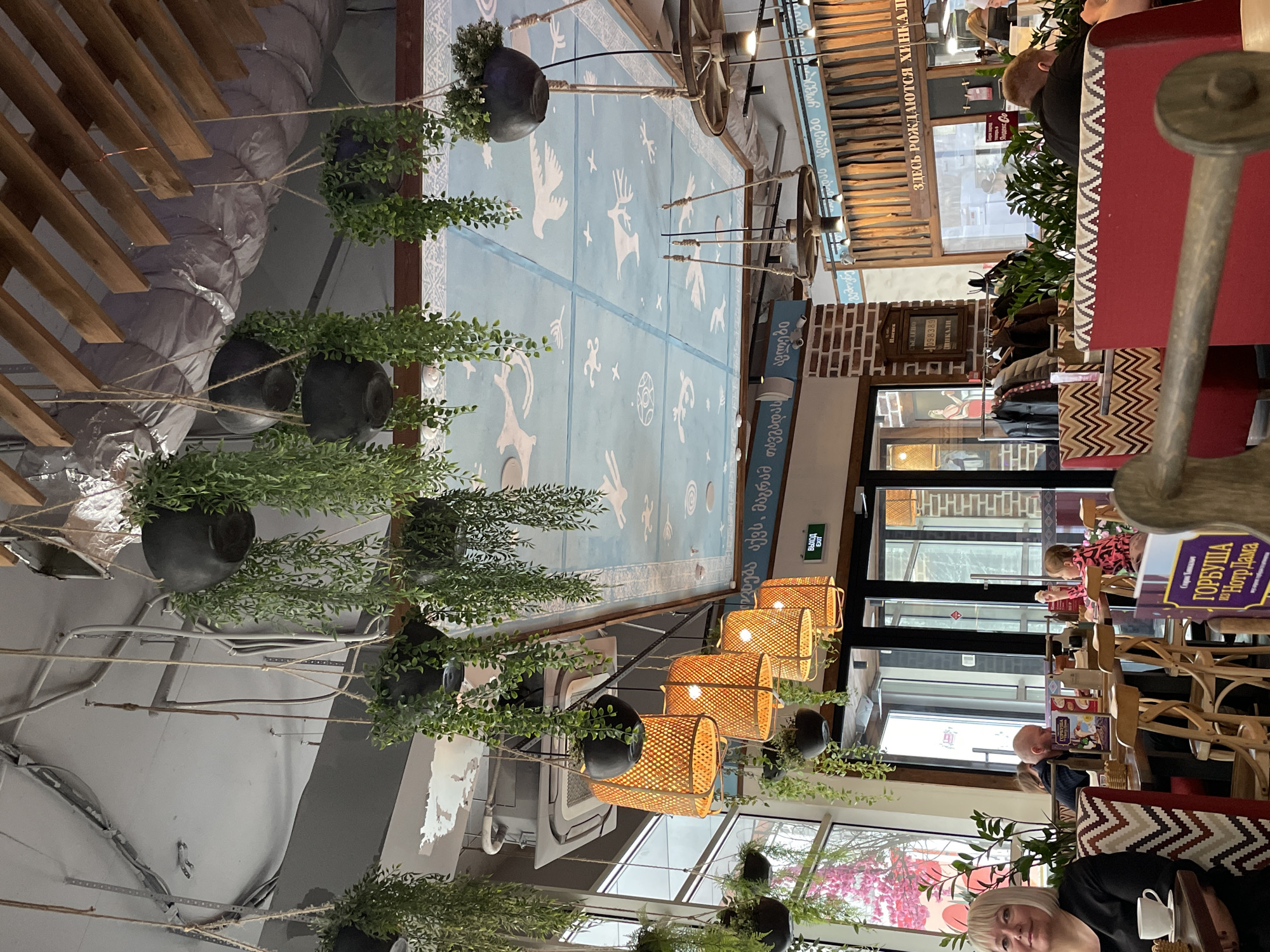 Morning scenes from snowy Izhevsk: restaurant life, cityscape