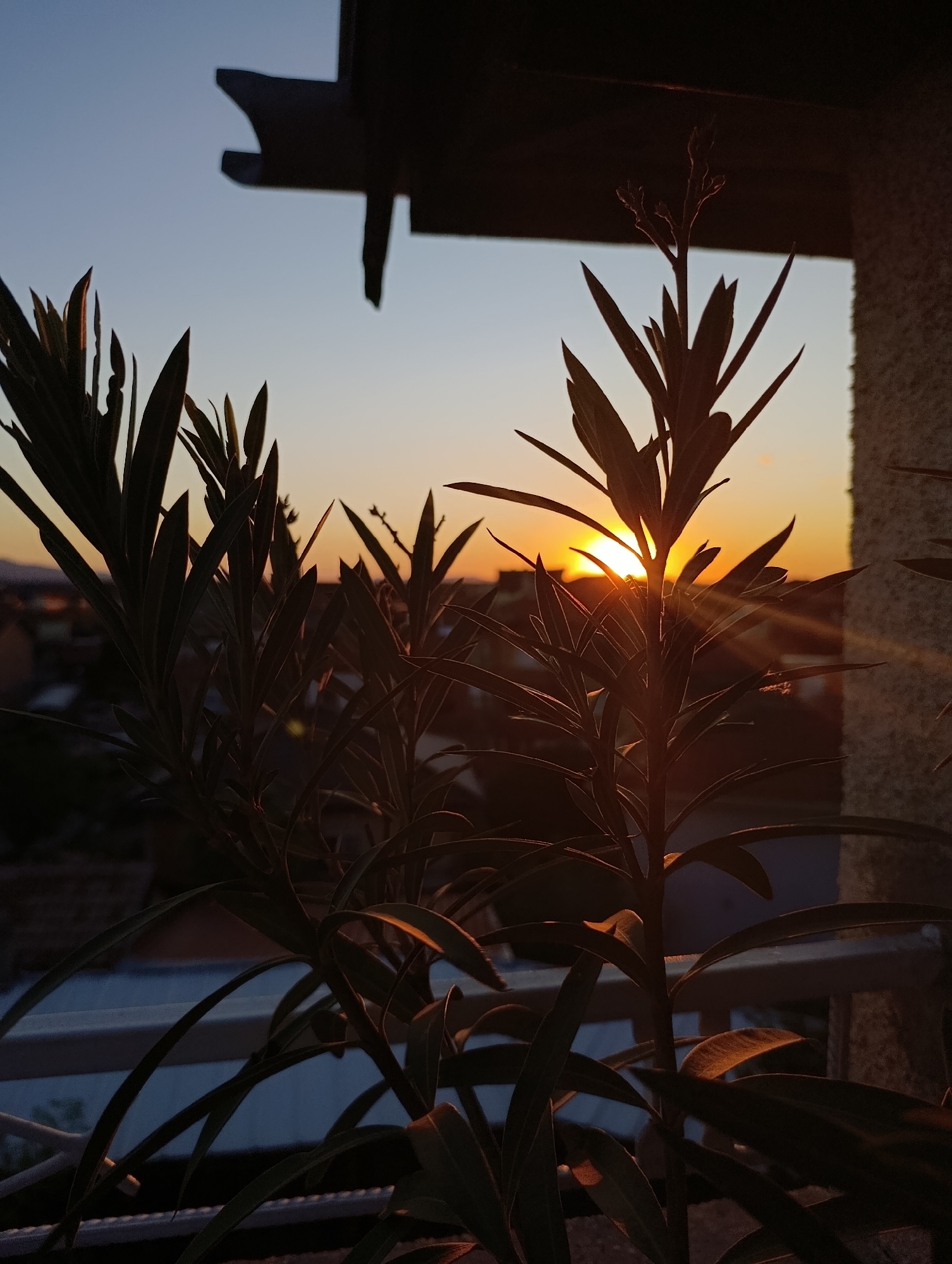 Sunset sequence captured from Svilengrad balcony and streets