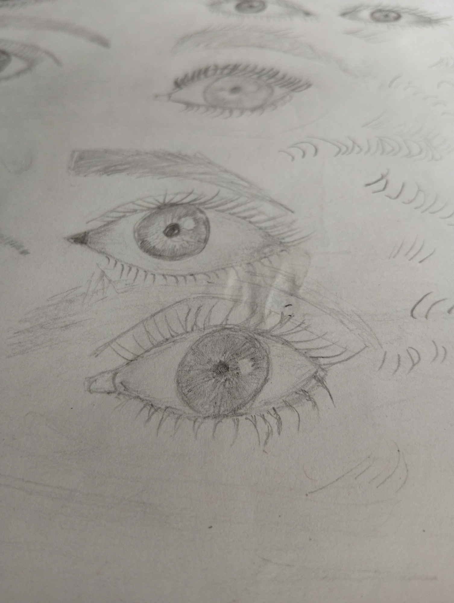 Portrait sketching practice session in San Antonio de Los Altos