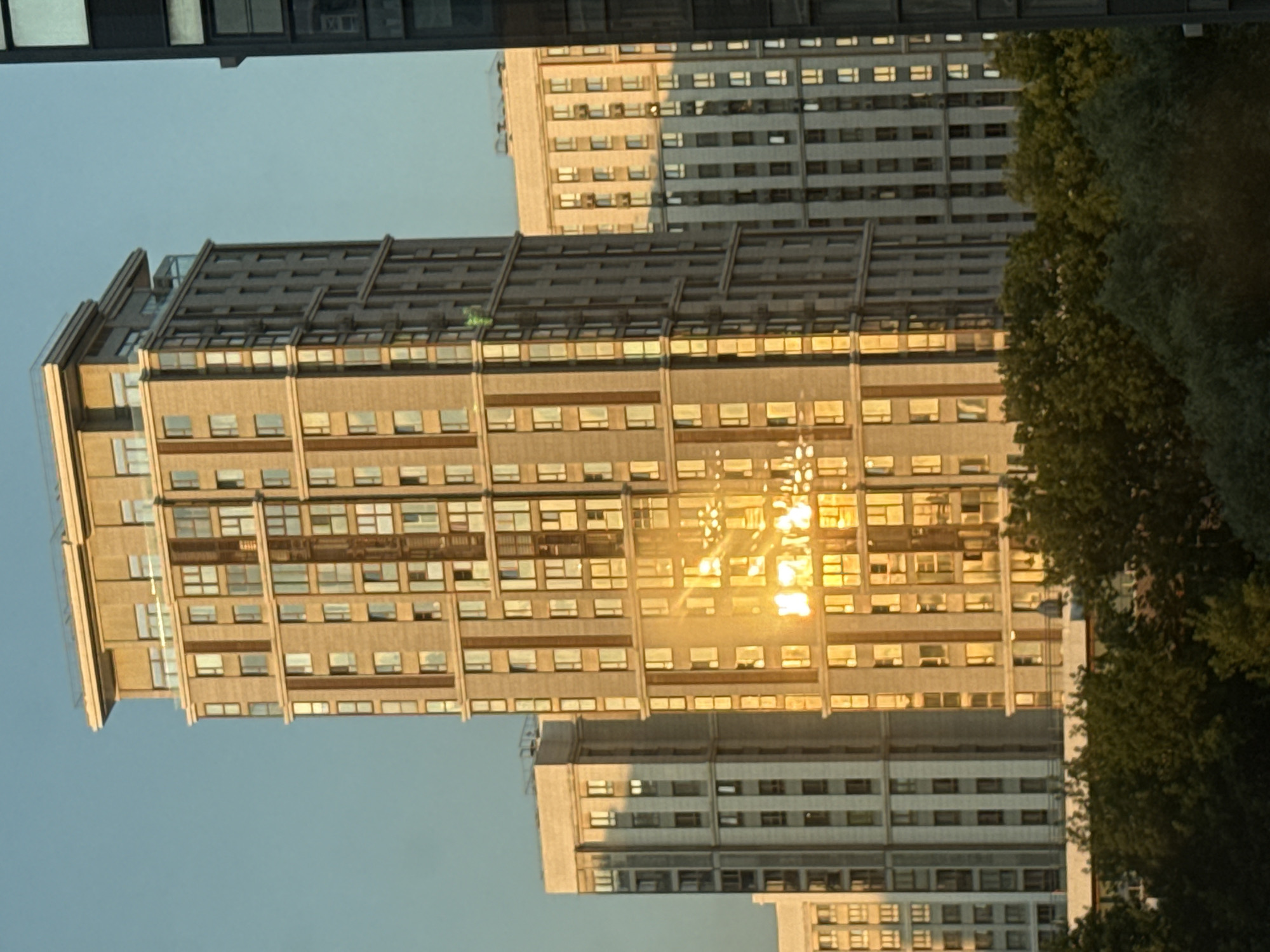 Golden hour across Khimki — streets, water, and residential life