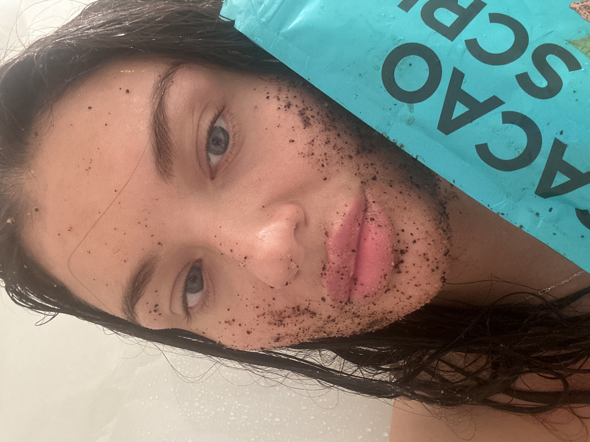 Woman photographed with dark substance on face in Russia