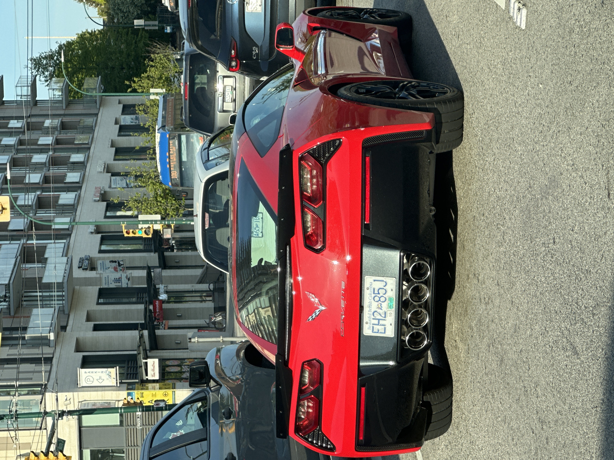 Red Corvette spotted parked on Vancouver street early morning