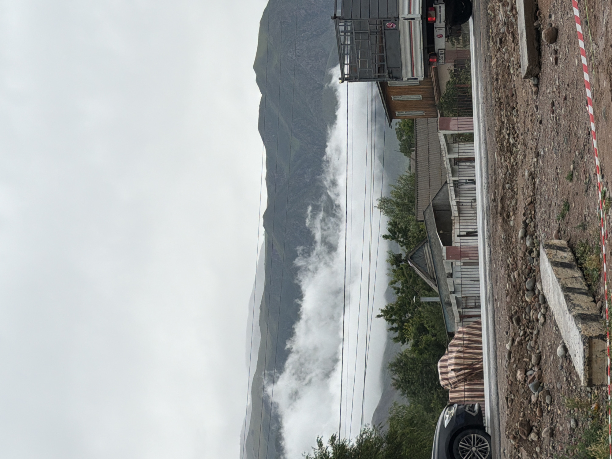 Overcast mountain views from Kara-Oy, Kyrgyzstan