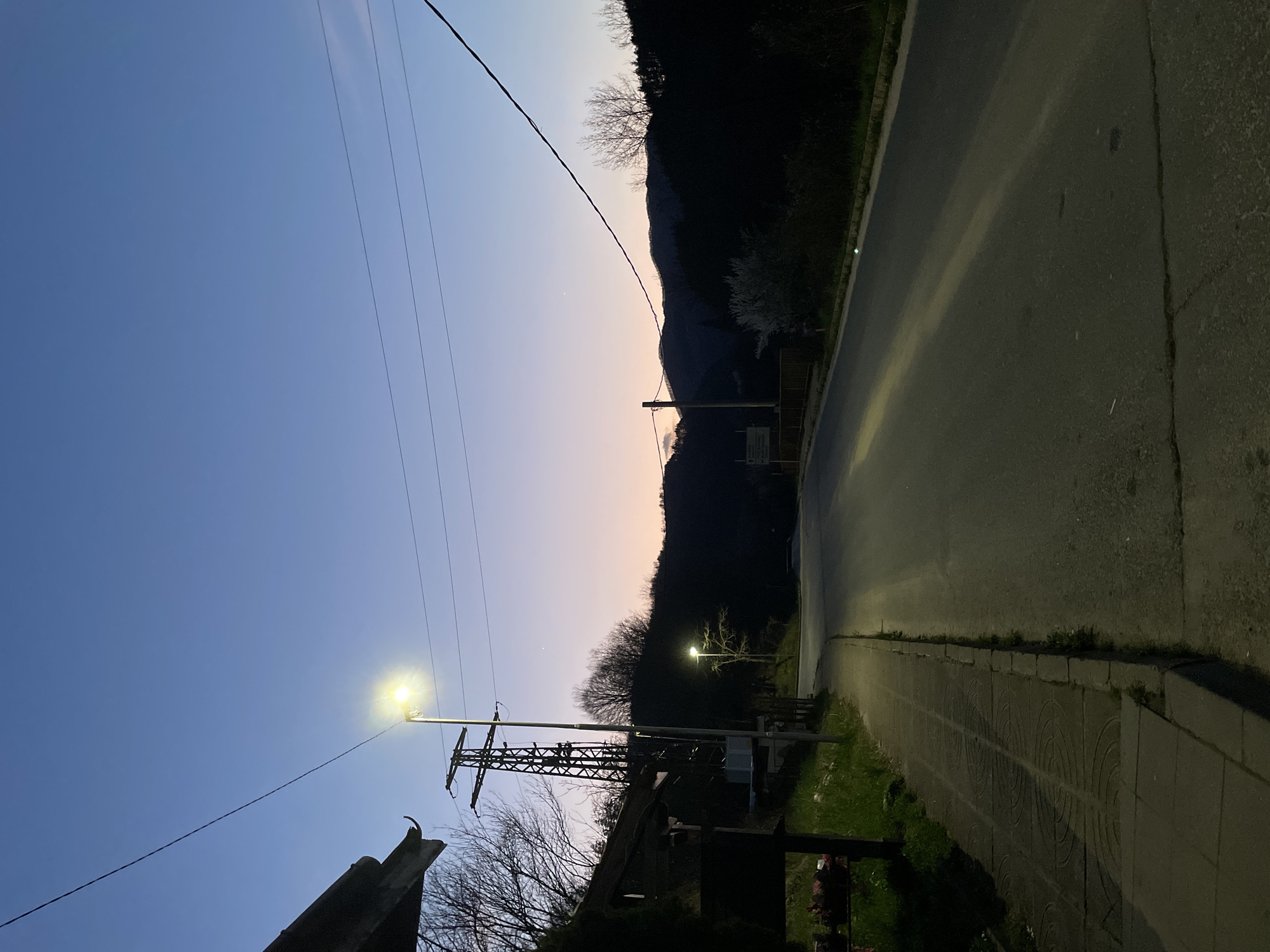 Evening street life documented in Zlatograd, Bulgaria
