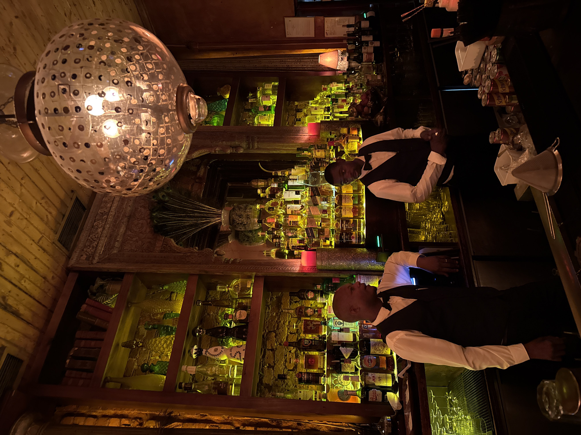 Cape Town bar interior captured during evening service hours