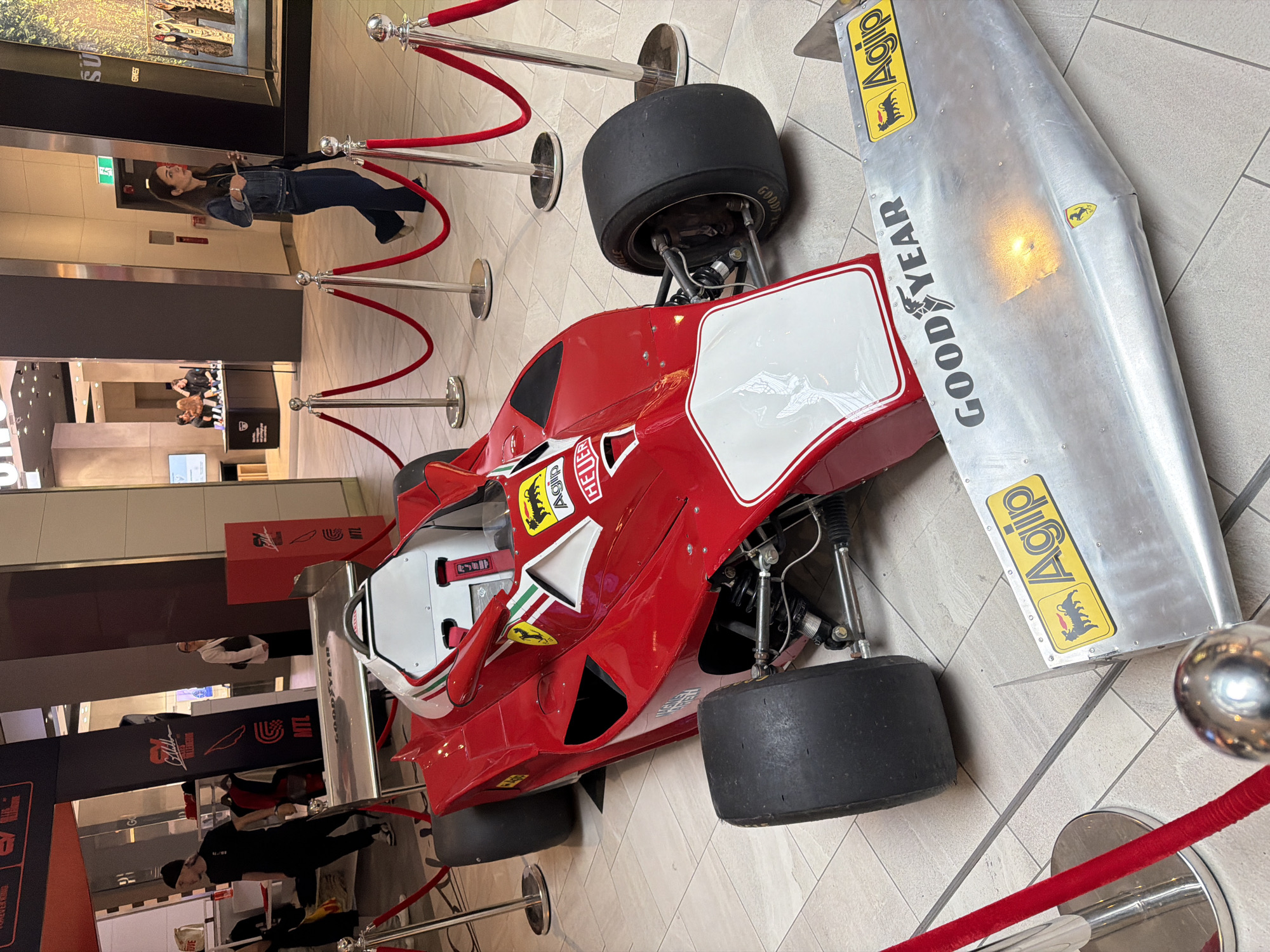 Gilles Villeneuve F1 car replica exhibited in Montreal mall